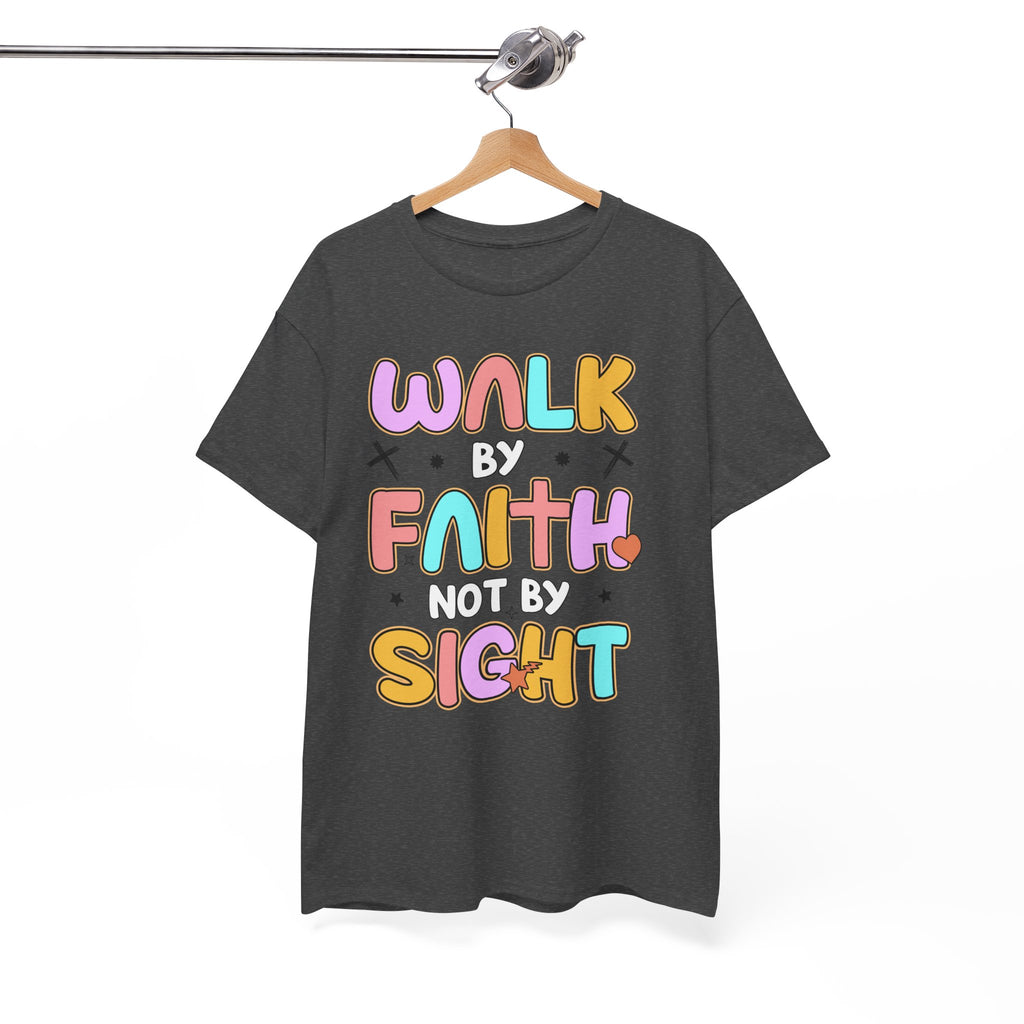 Walk by Faith Not by Sight T-Shirt — Pastel Christian Faith Unisex Cotton Tee