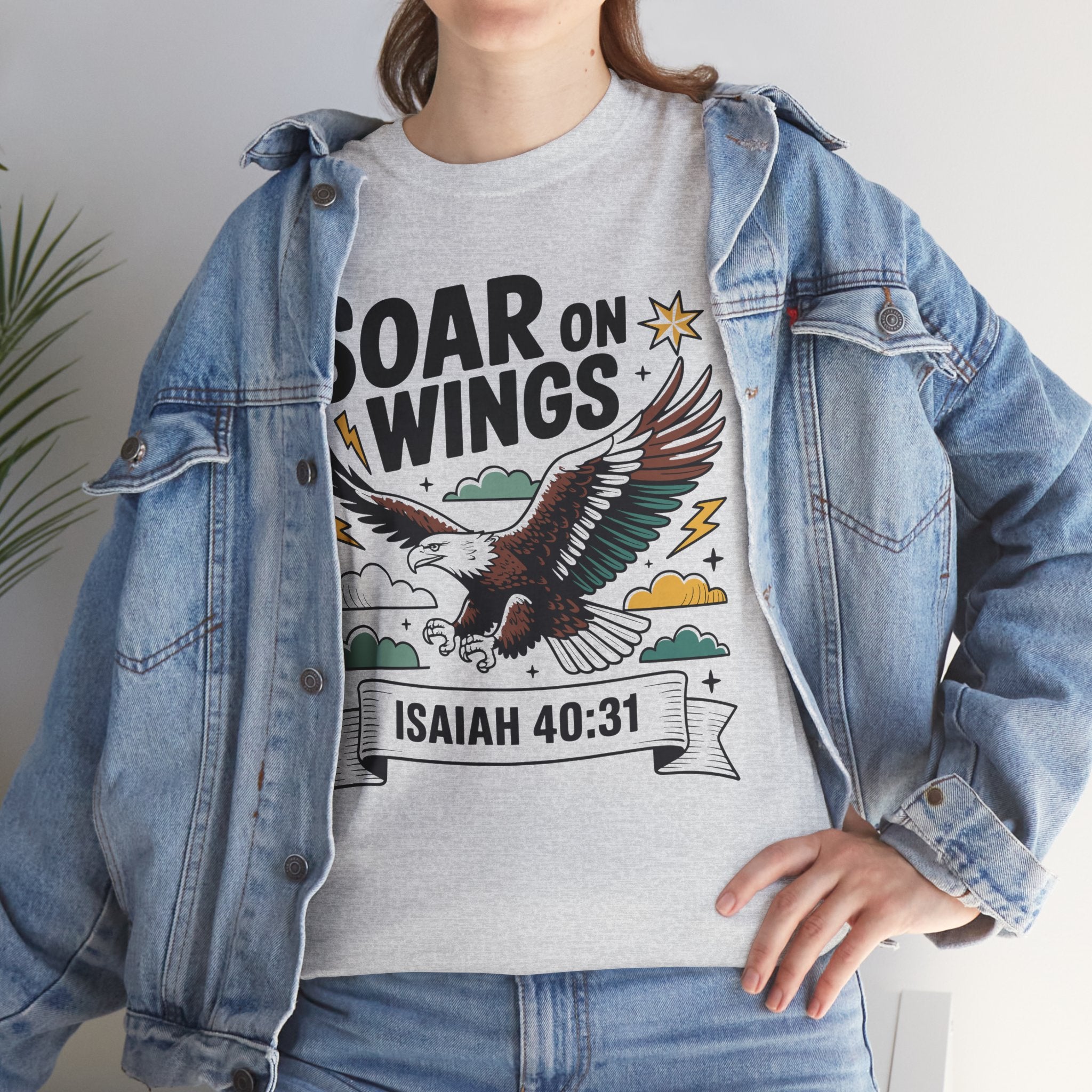 Isaiah 40:31 "Soar on Wings" Eagle Unisex Cotton T-Shirt