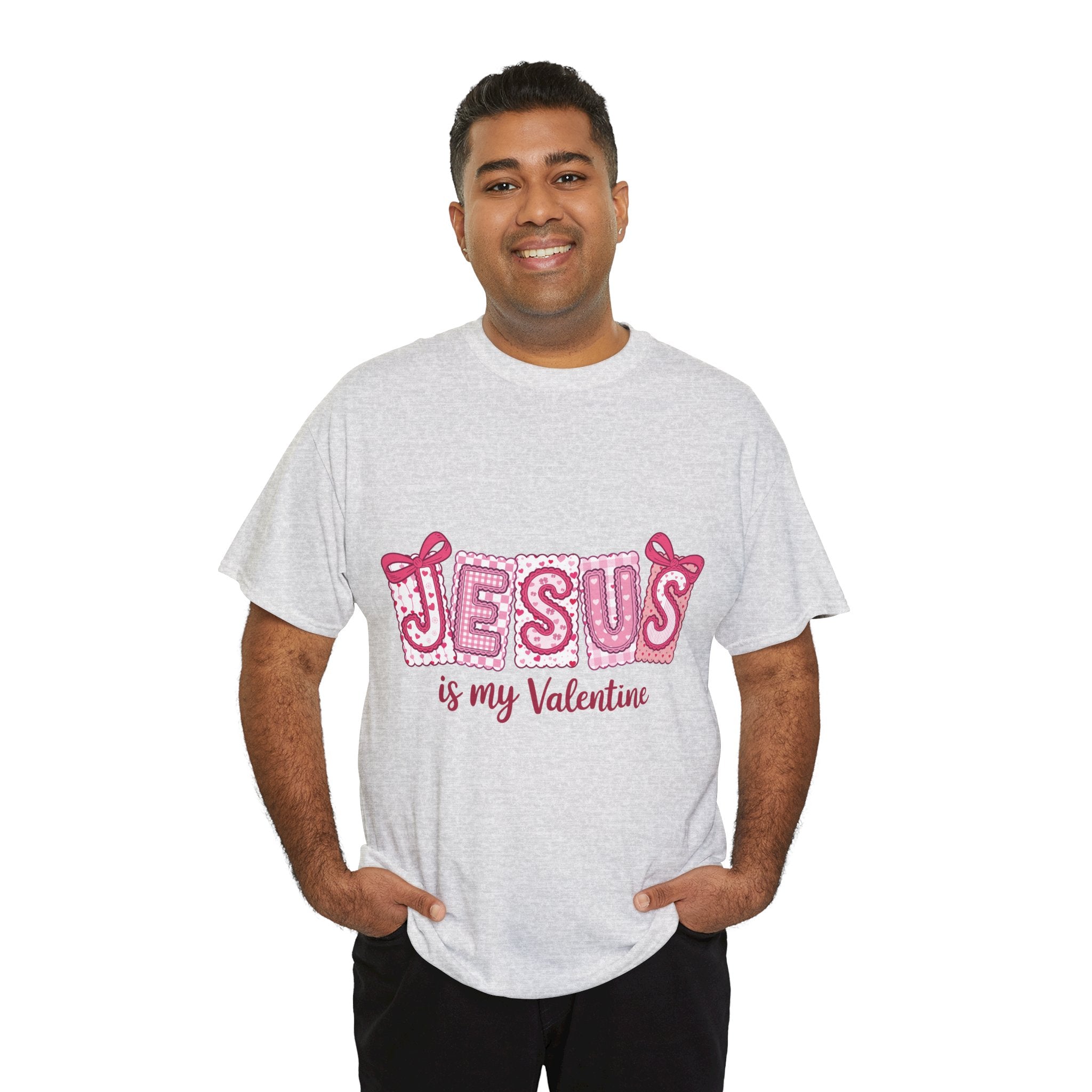 Jesus Is My Valentine T-Shirt — Pink Christian Valentine Unisex Cotton Tee