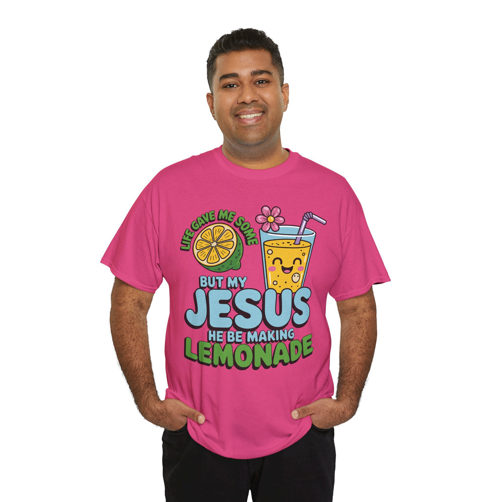 Christian Lemonade T‑Shirt — "Life Gave Me Some Lemons, My Jesus Makes Lemonade"Unisex Cotton Tee