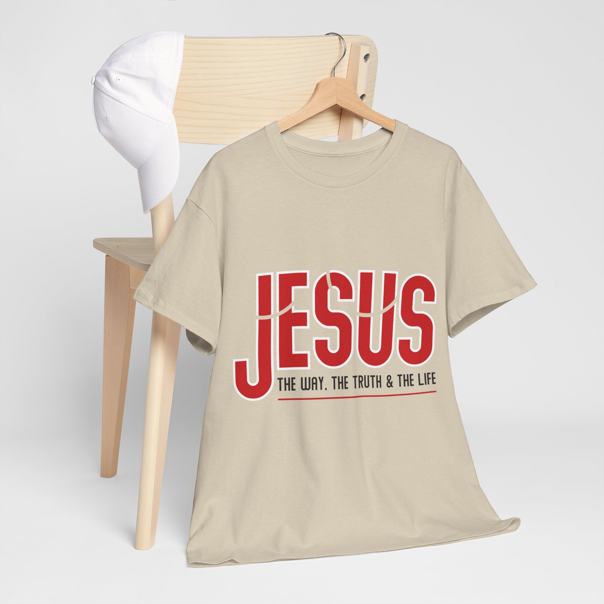 Jesus The Way The Truth & The Life T-Shirt — Bold Red Christian Unisex Cotton Tee