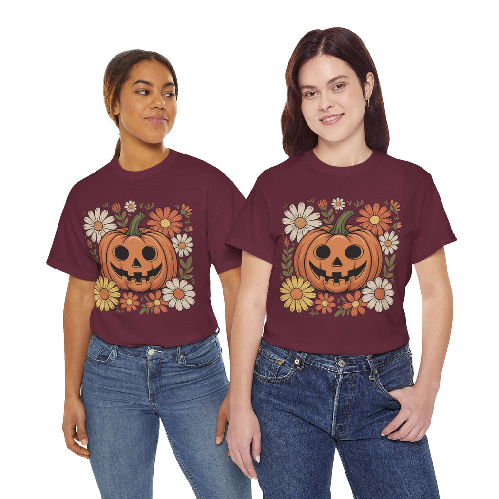 Halloween Pumpkin Unisex Cotton Tee