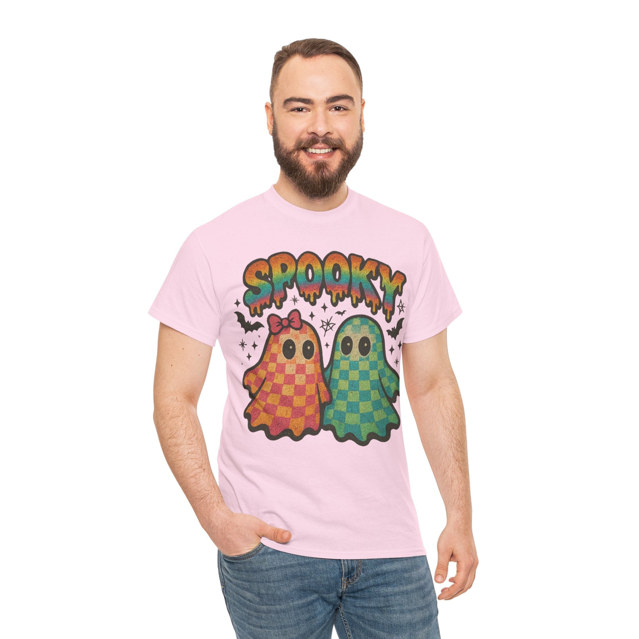 Spooky Pastel Ghosts Unisex Cotton Tee