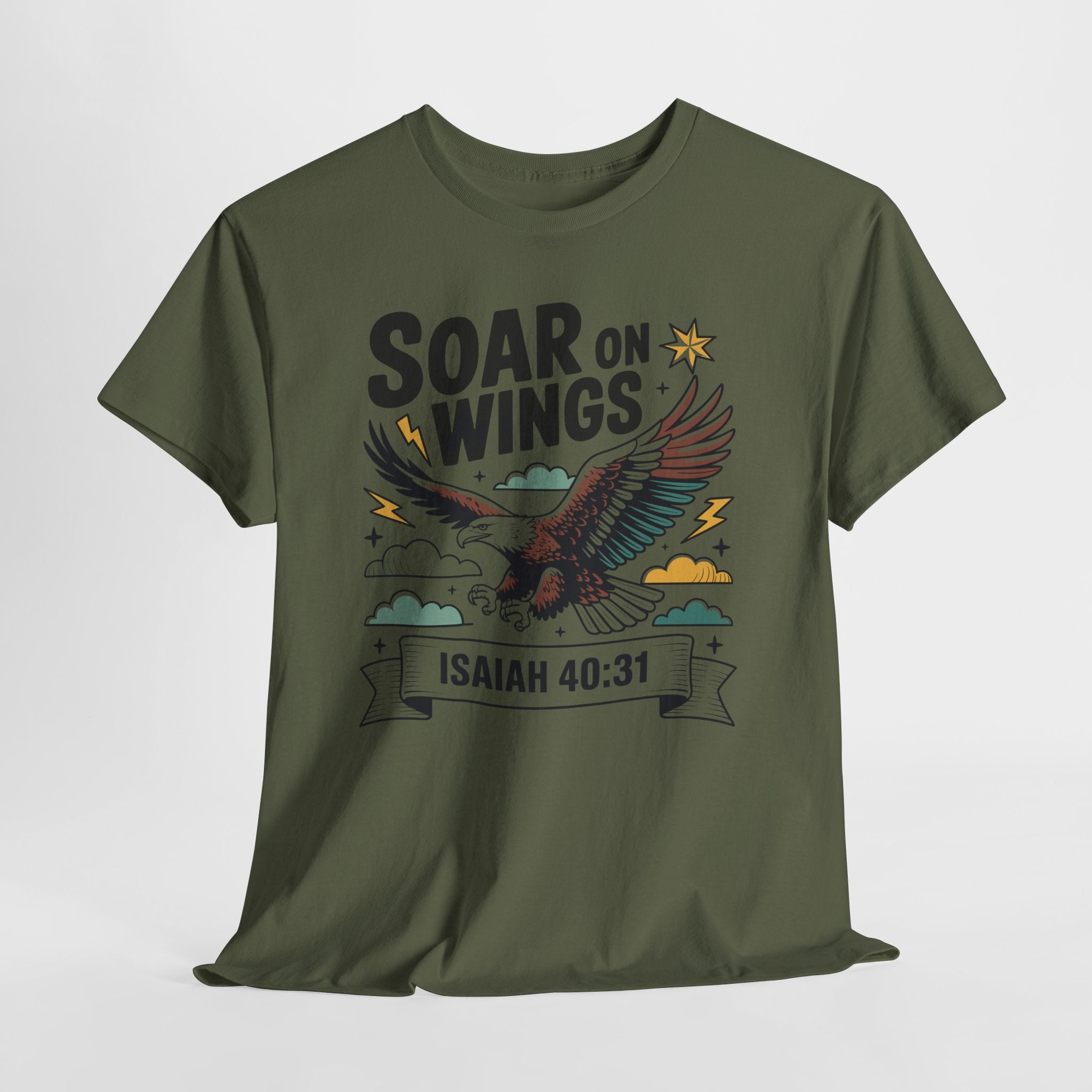 Isaiah 40:31 "Soar on Wings" Eagle Unisex Cotton T-Shirt