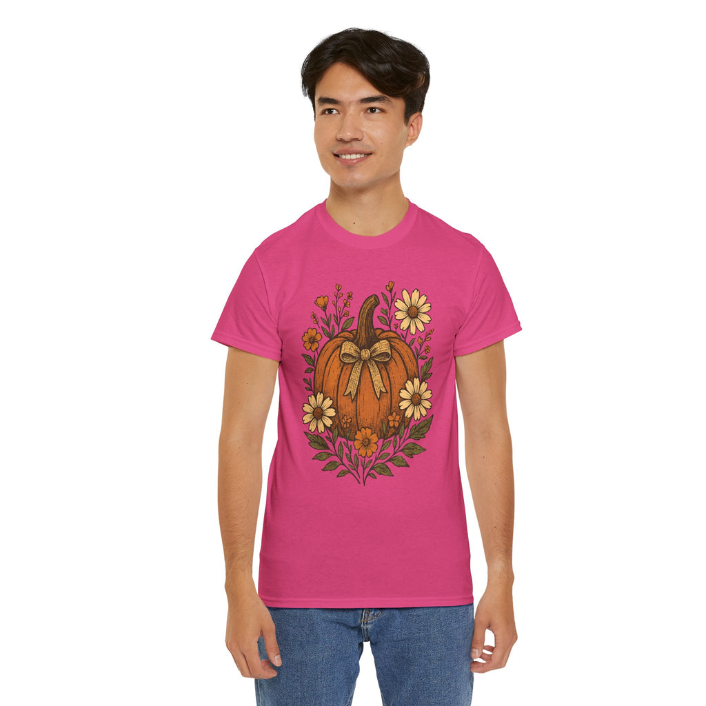 Pumpkin Daisy Unisex Cotton Tee
