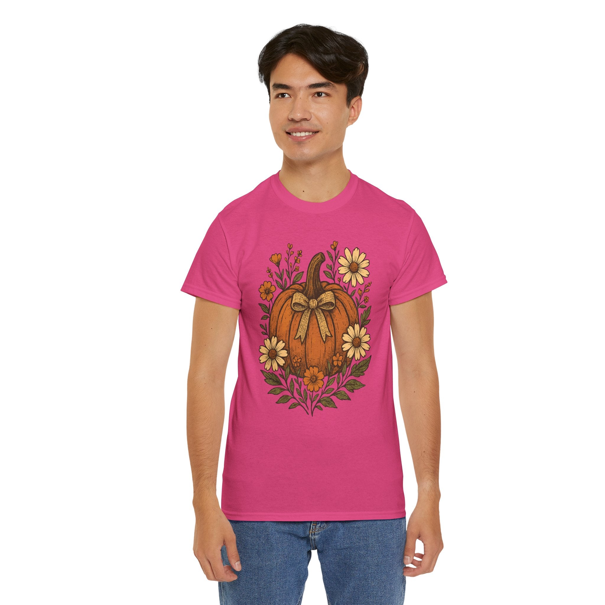 Pumpkin Daisy Unisex Cotton Tee