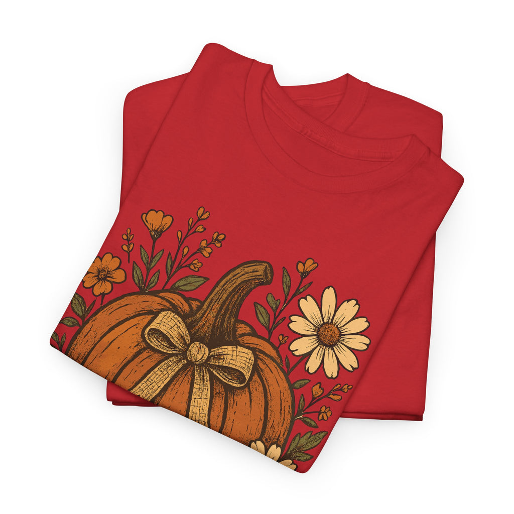 Pumpkin Daisy Unisex Cotton Tee