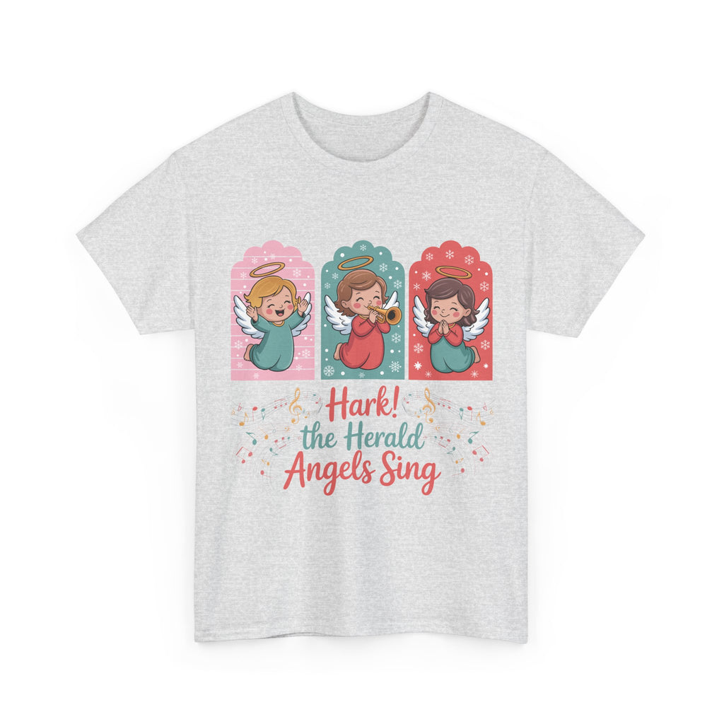 Hark! The Herald Angels Sing Tee — Three Singing Angels Christmas Unisex Cotton T-Shirt