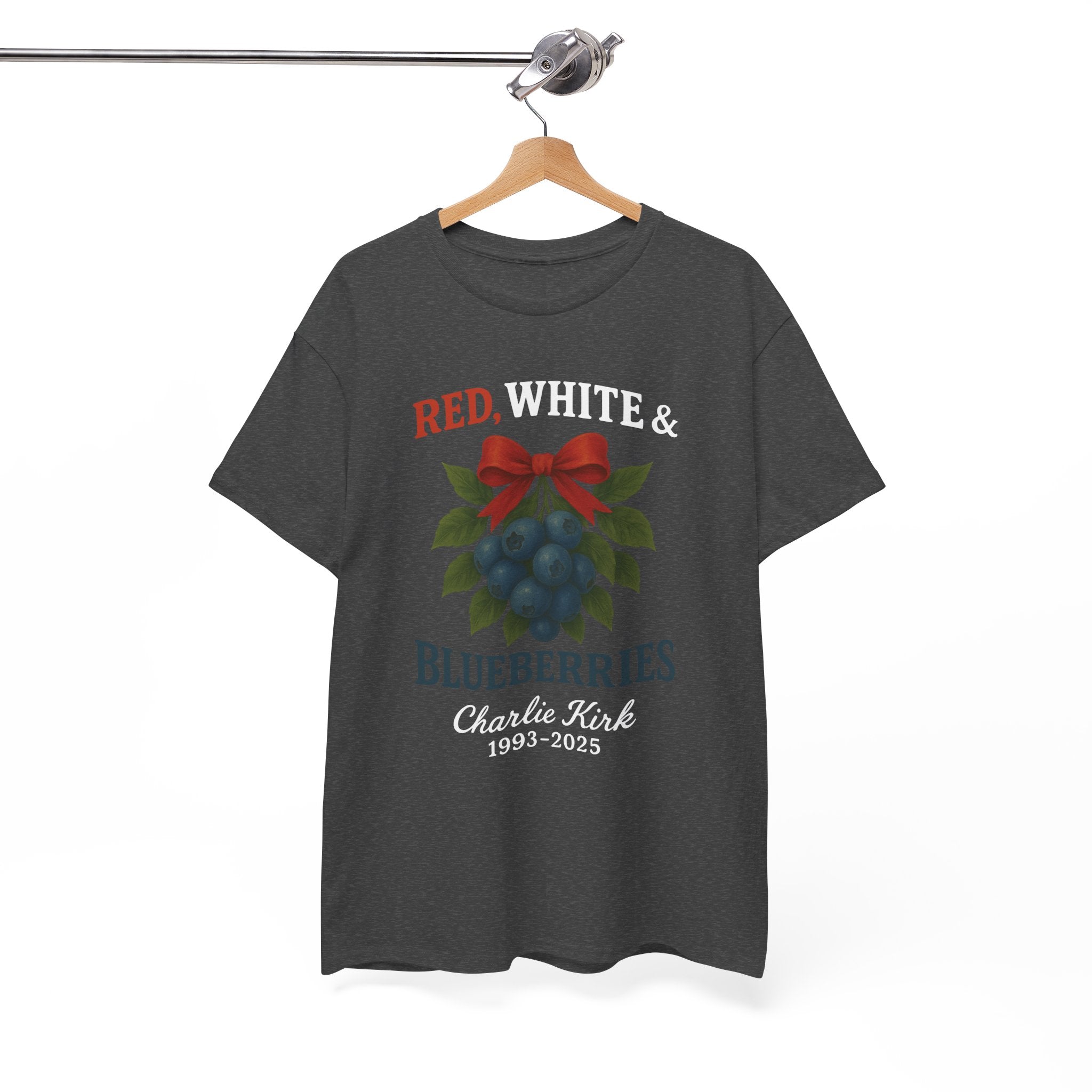 Red, White & Blueberries T-Shirt — Patriotic Blueberry Graphic Unisex Cotton Tee