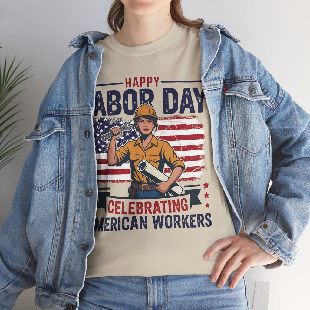 Happy US Labour Day T-Shirt - Unisex Heavy Cotton Tee