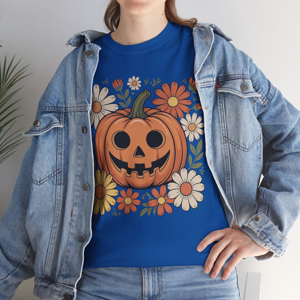 Halloween Pumpkin Unisex Cotton Tee