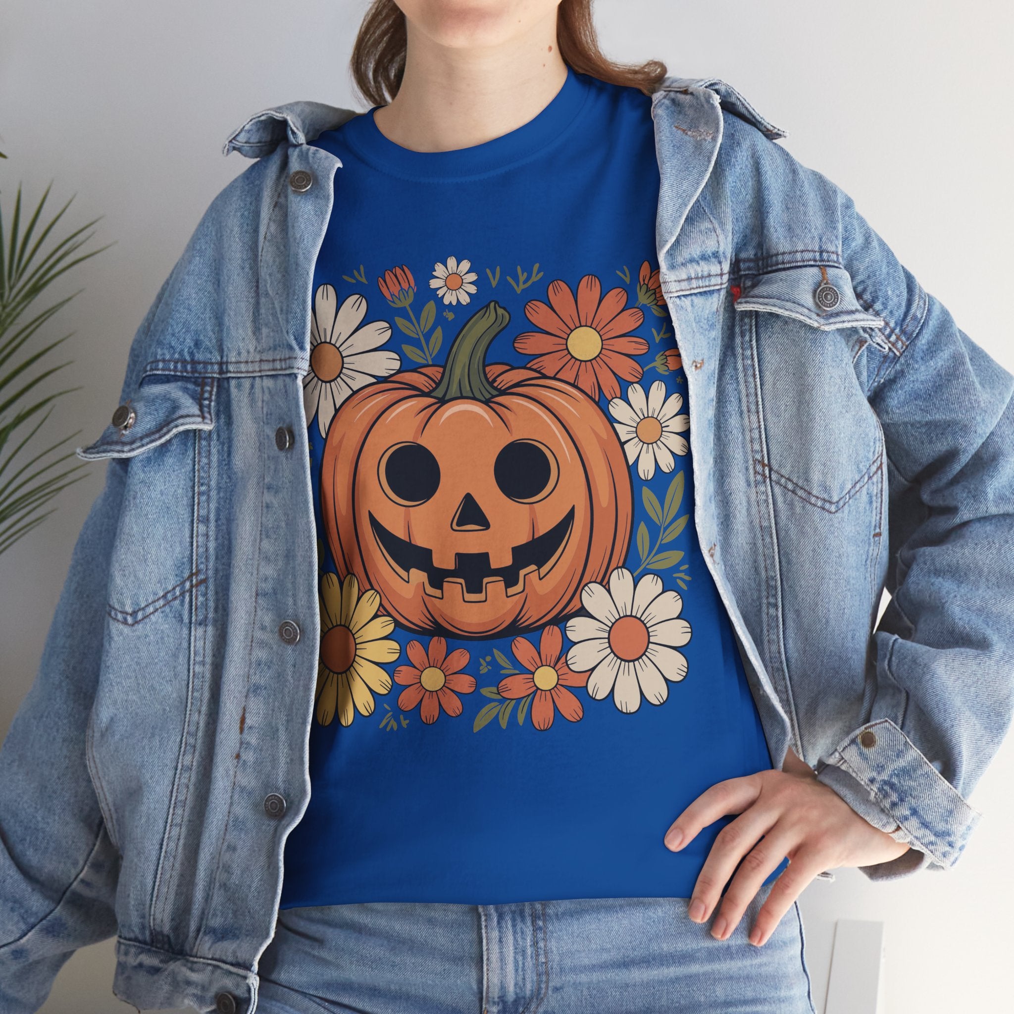 Halloween Pumpkin Unisex Cotton Tee