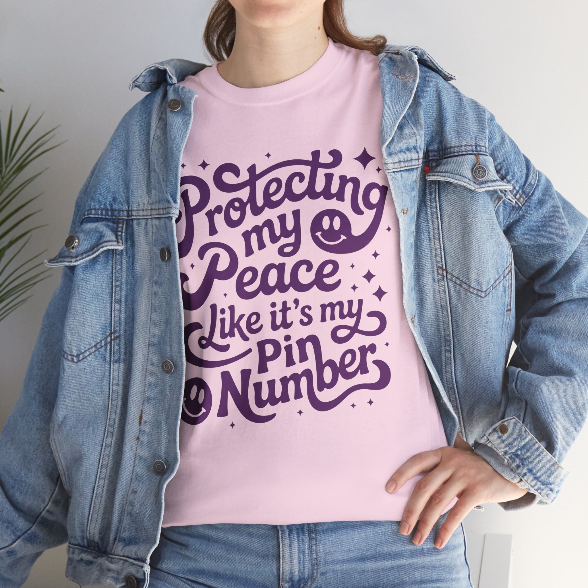 Protecting My Peace Like It’s My PIN Number Tee — Retro Motivational Graphic Unisex Cotton T-Shirt
