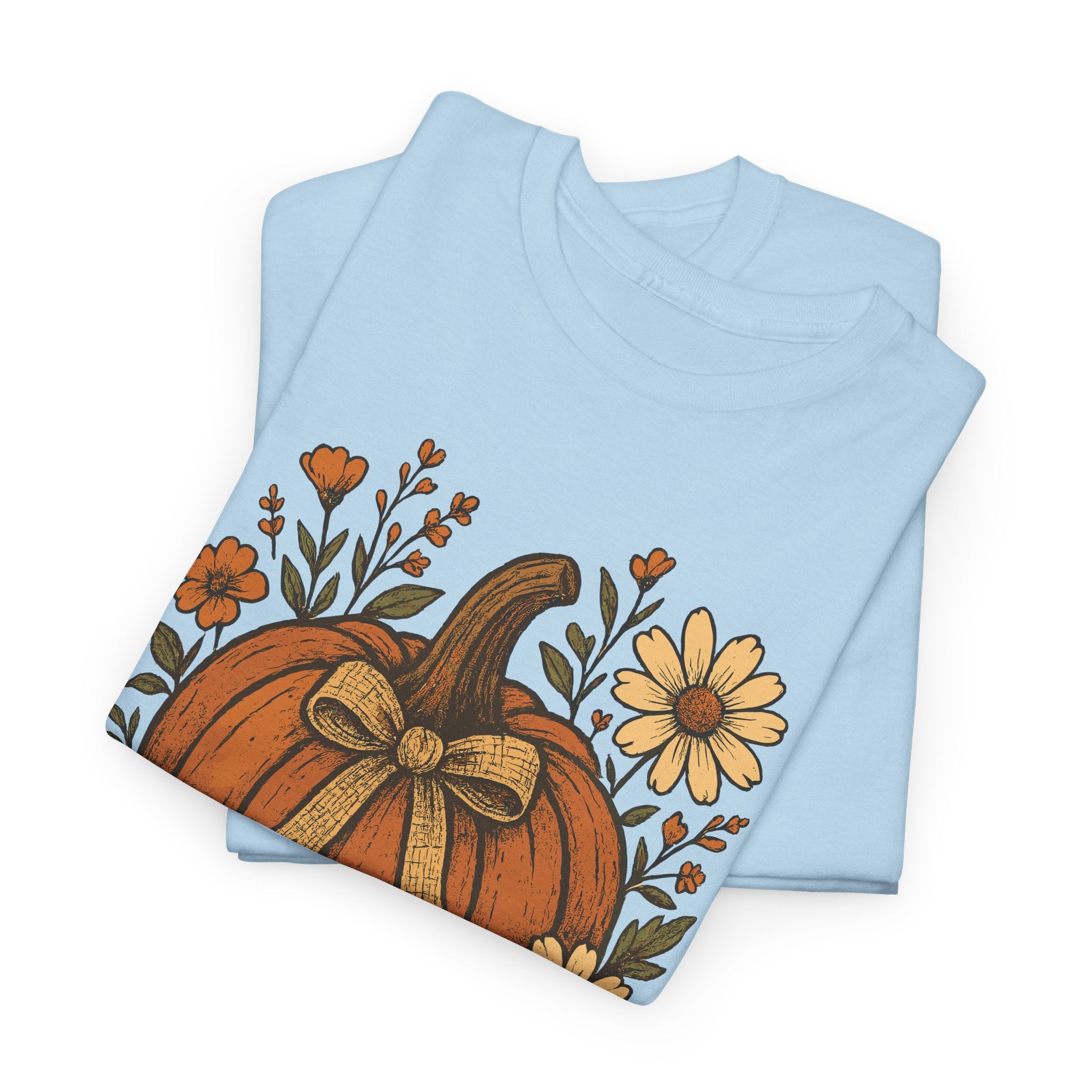 Pumpkin Daisy Unisex Cotton Tee