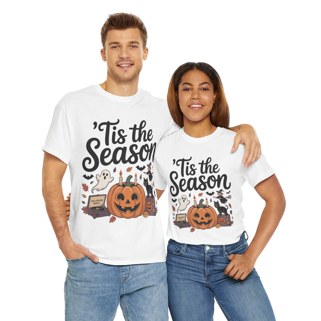 Holiday Season Unisex Cotton T-Shirt - Tis the Season Design