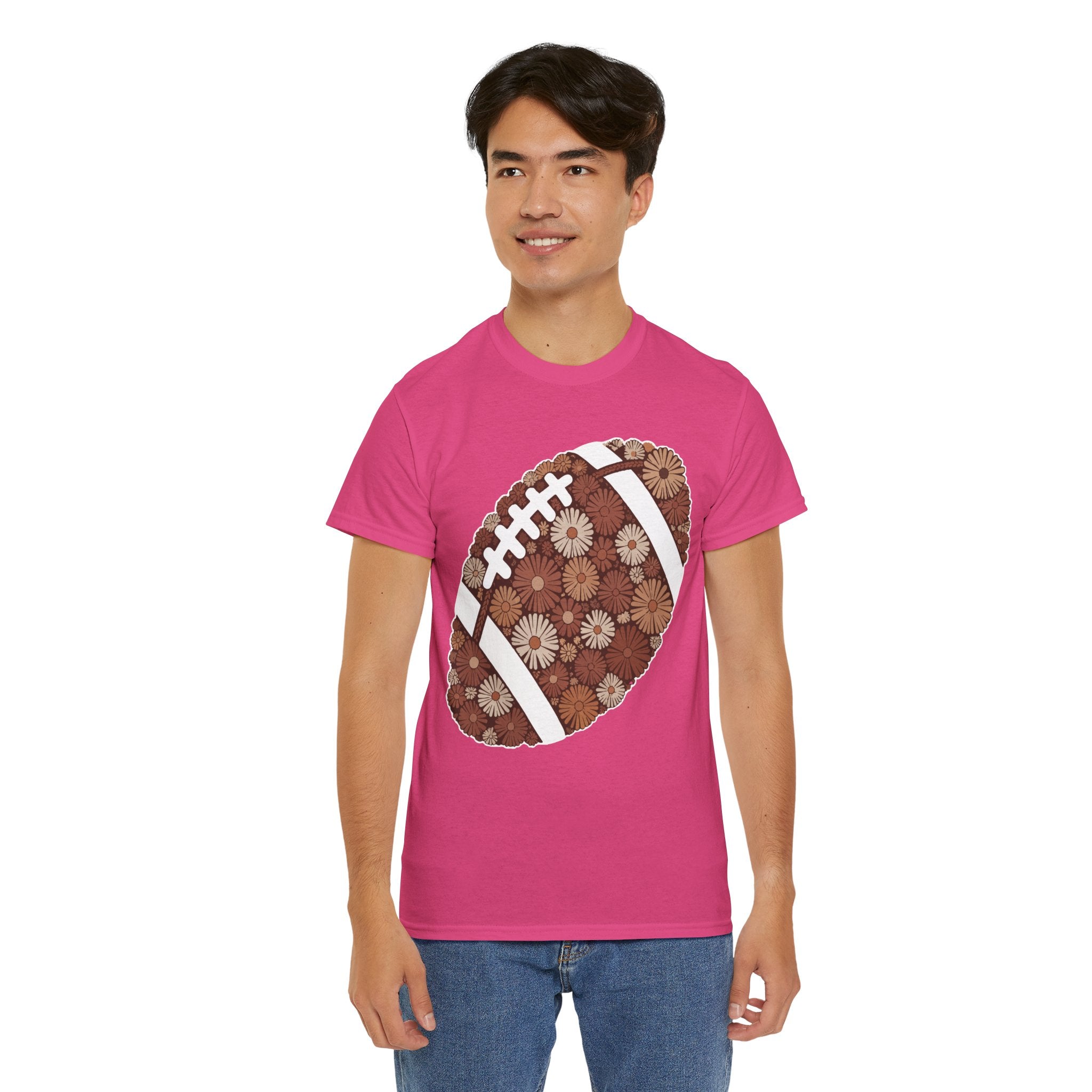 Game Day Touch Down Football Tee — Helmets, Flags & Cheer Icons Unisex Cotton Tee