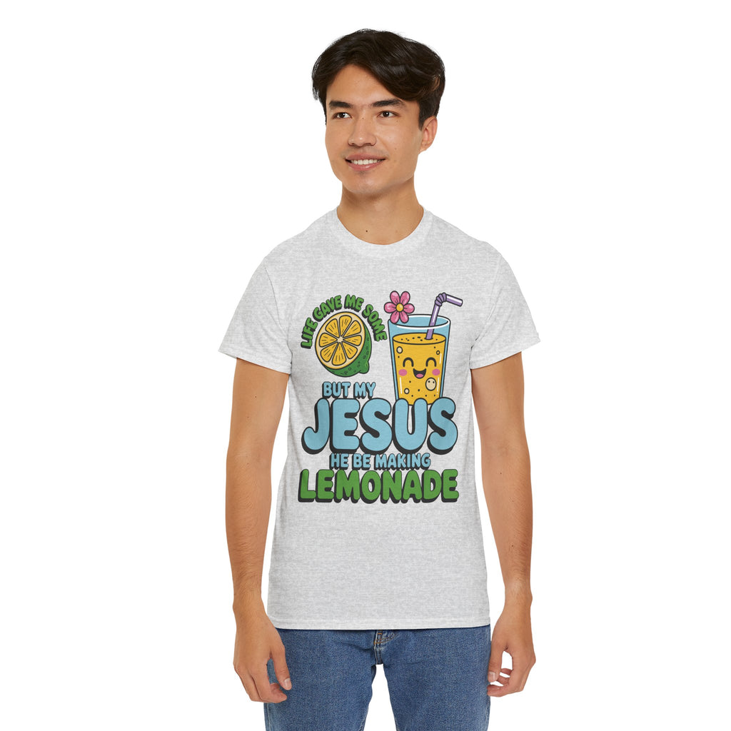 Christian Lemonade T‑Shirt — "Life Gave Me Some Lemons, My Jesus Makes Lemonade"Unisex Cotton Tee