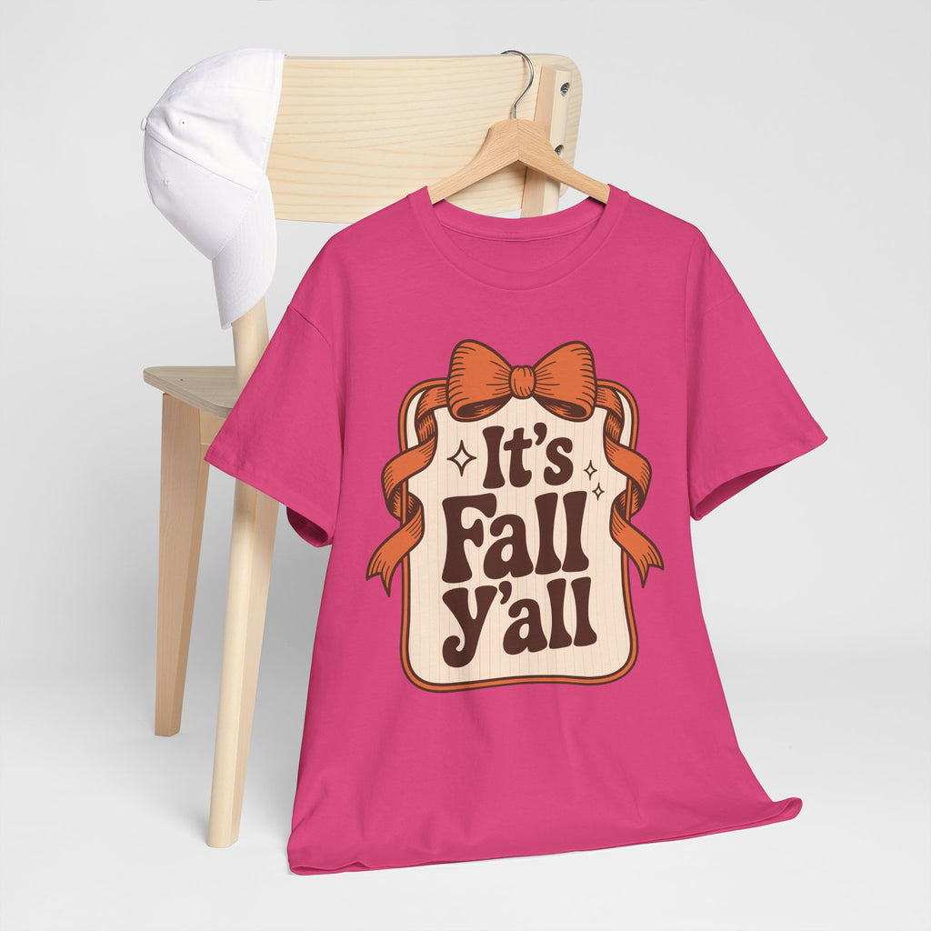 It’s Fall Y’all Autumn Ribbon Unisex Cotton Tee