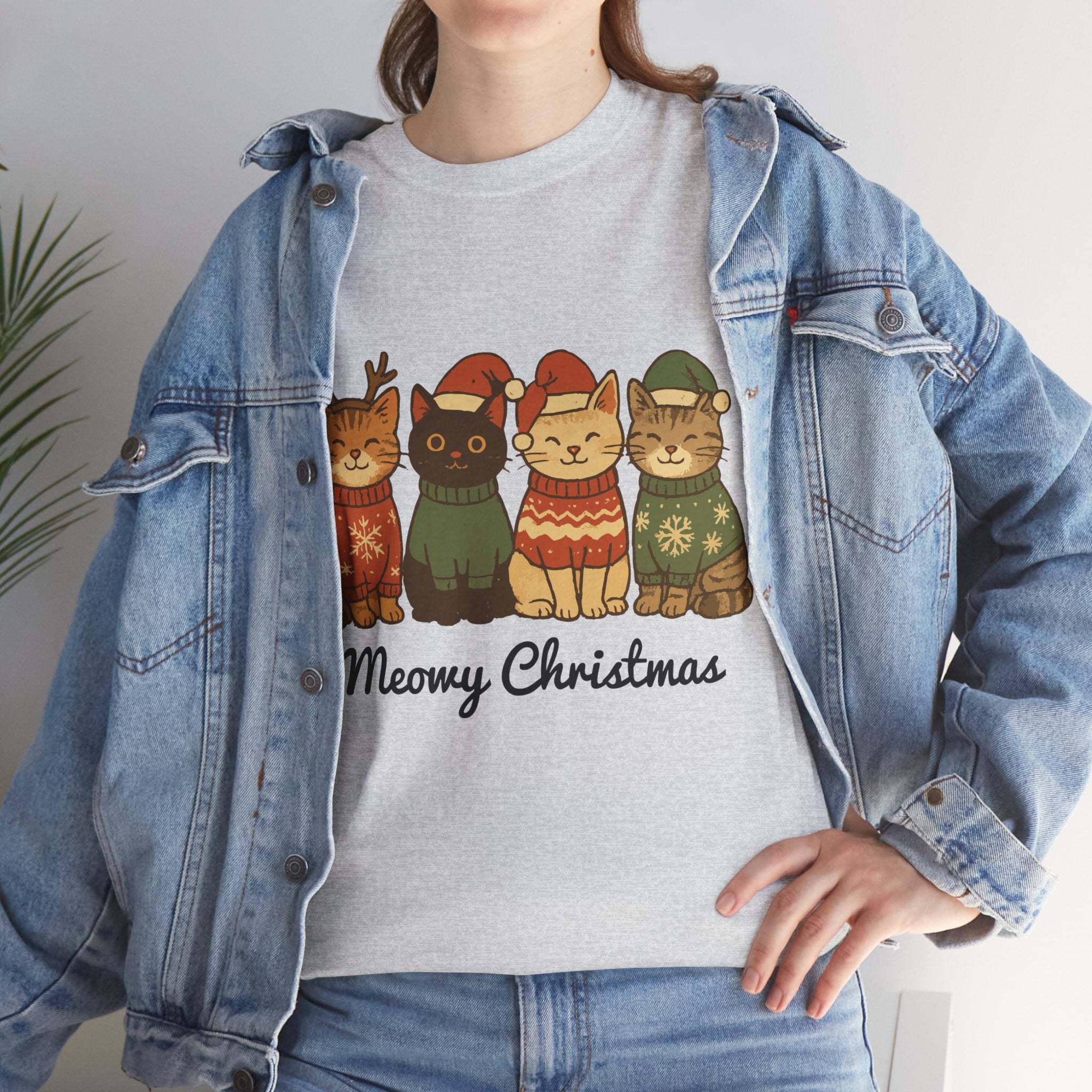 Christmas Cats Unisex Cotton Tee