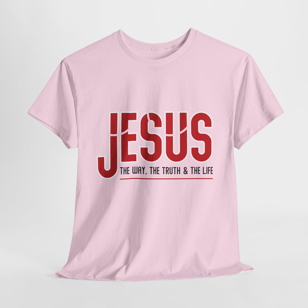 Jesus The Way The Truth & The Life T-Shirt — Bold Red Christian Unisex Cotton Tee