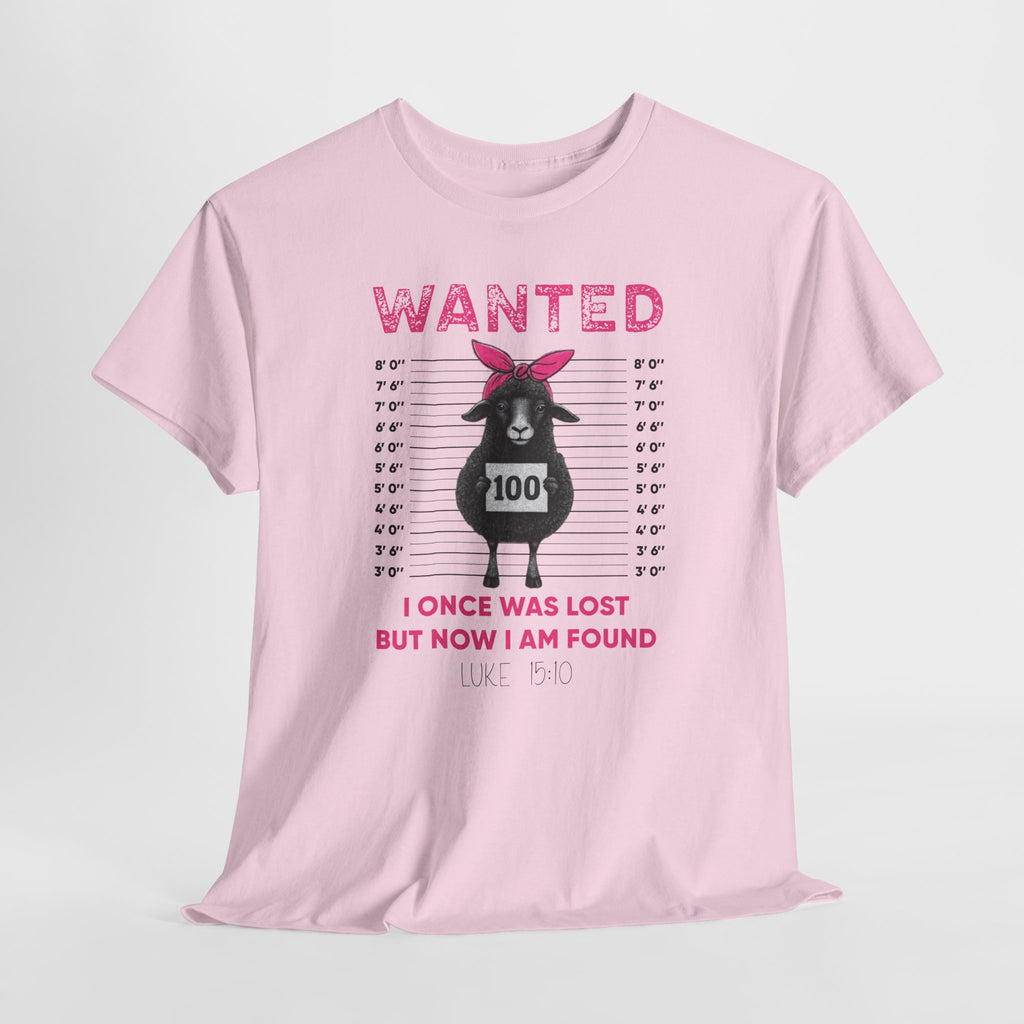 WANTED Black Sheep 'I Once Was Lost But Now I Am Found' Unisex Cotton T-Shirt