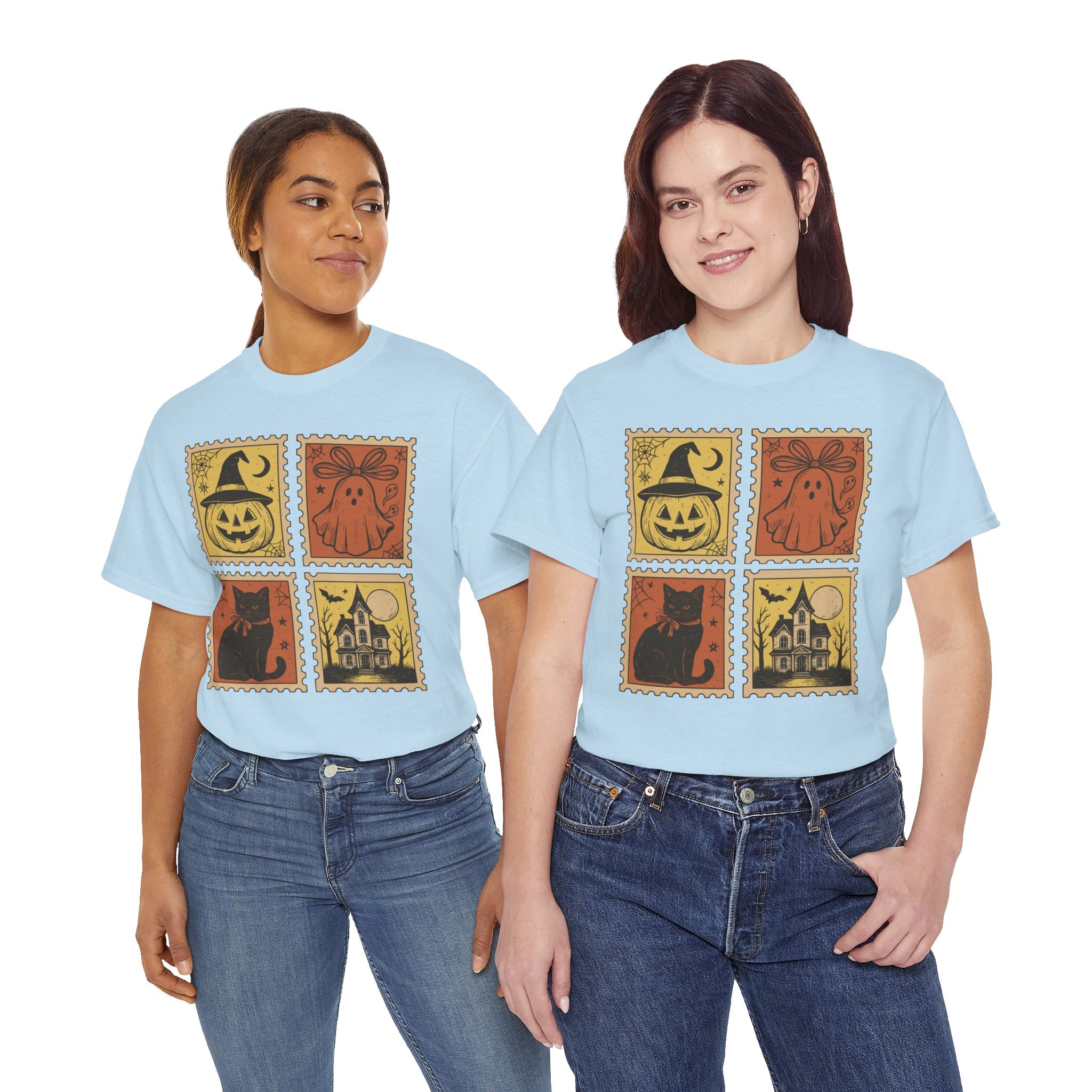 Halloween Stamp Collection Unisex Cotton Tee