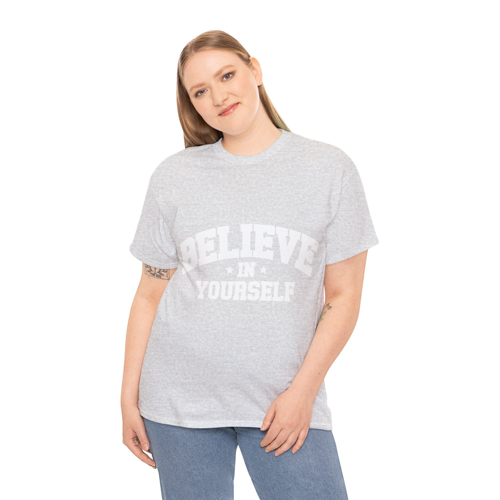 Believe in Yourself Varsity Unisex Cotton Tee