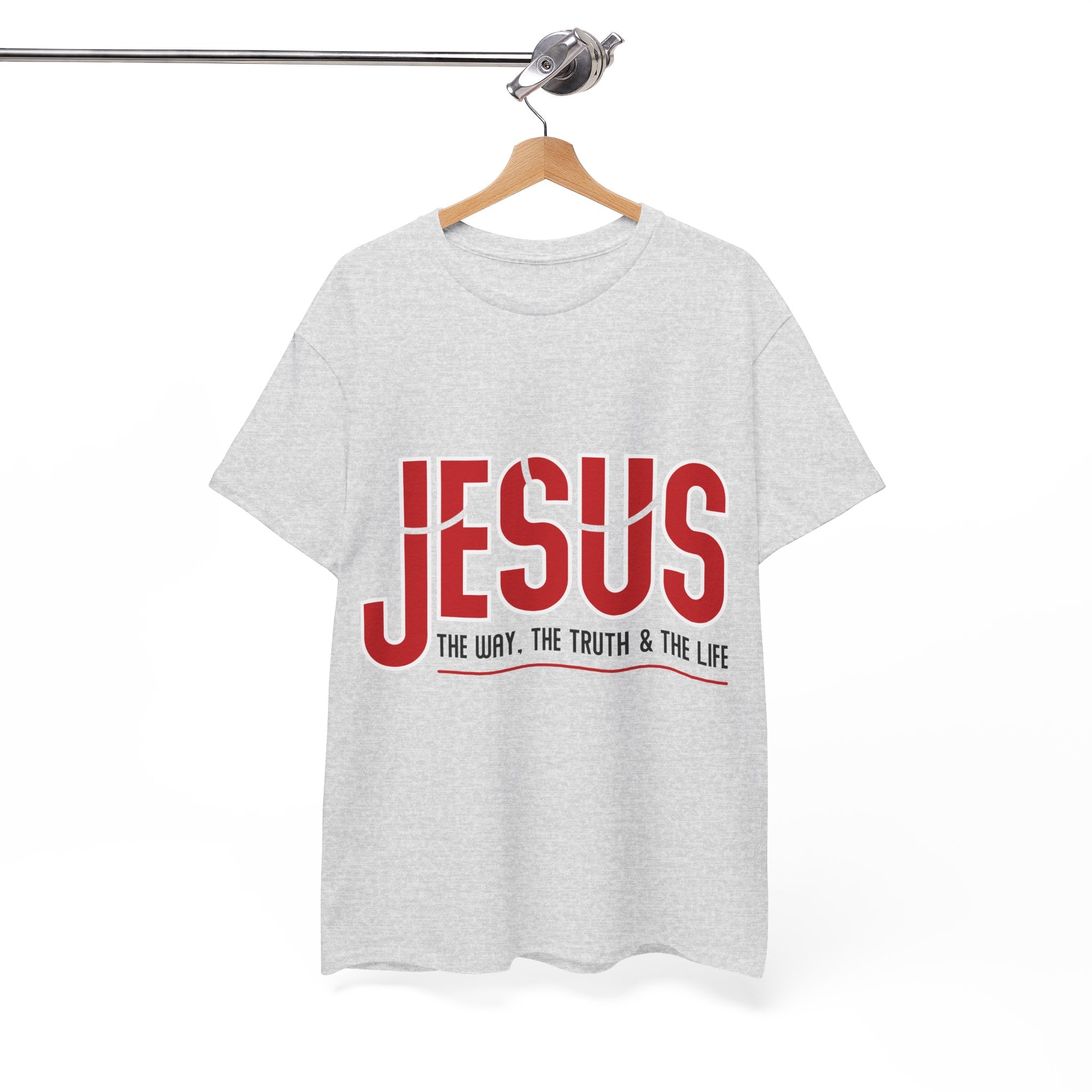 Jesus The Way The Truth & The Life T-Shirt — Bold Red Christian Unisex Cotton Tee