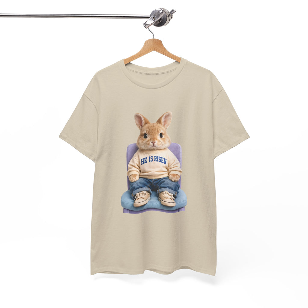 Easter 'He Is Risen' Bunny Unisex Cotton Tee
