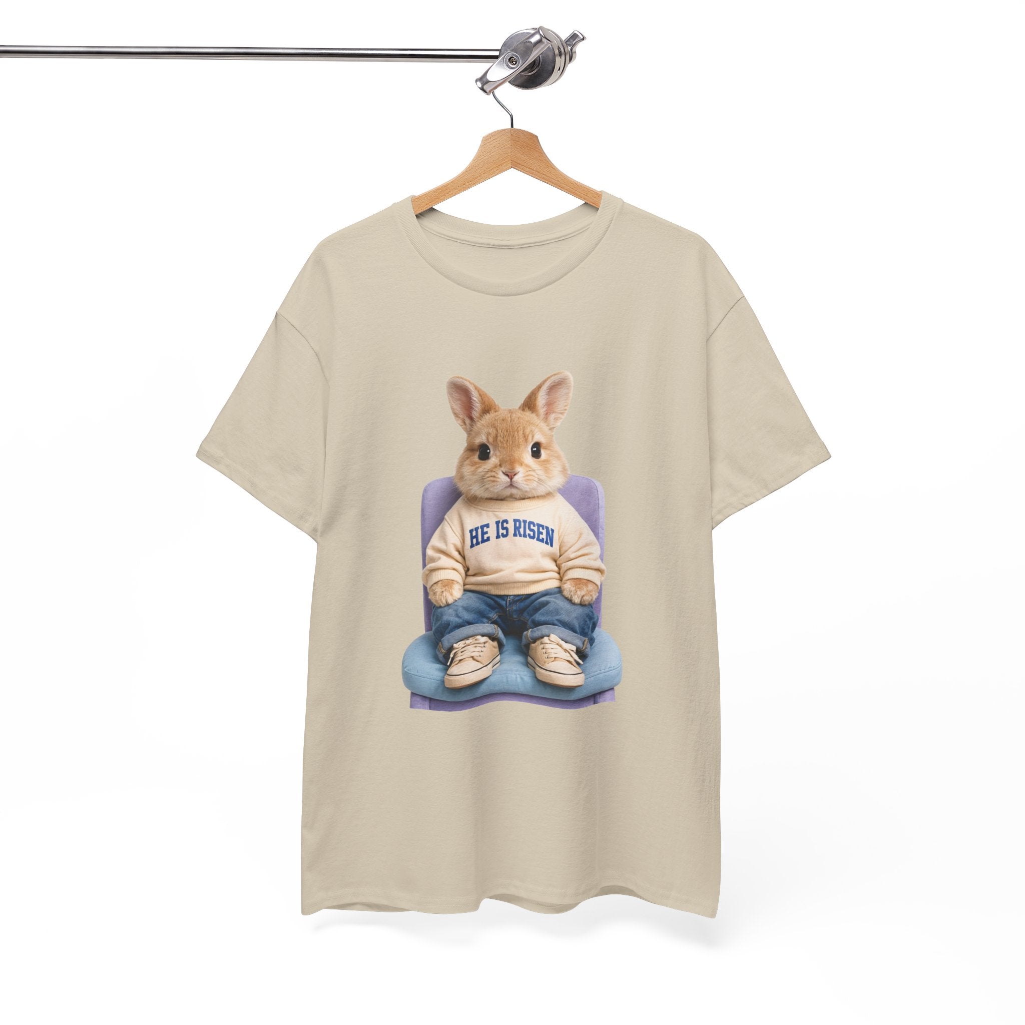Easter 'He Is Risen' Bunny Unisex Cotton Tee