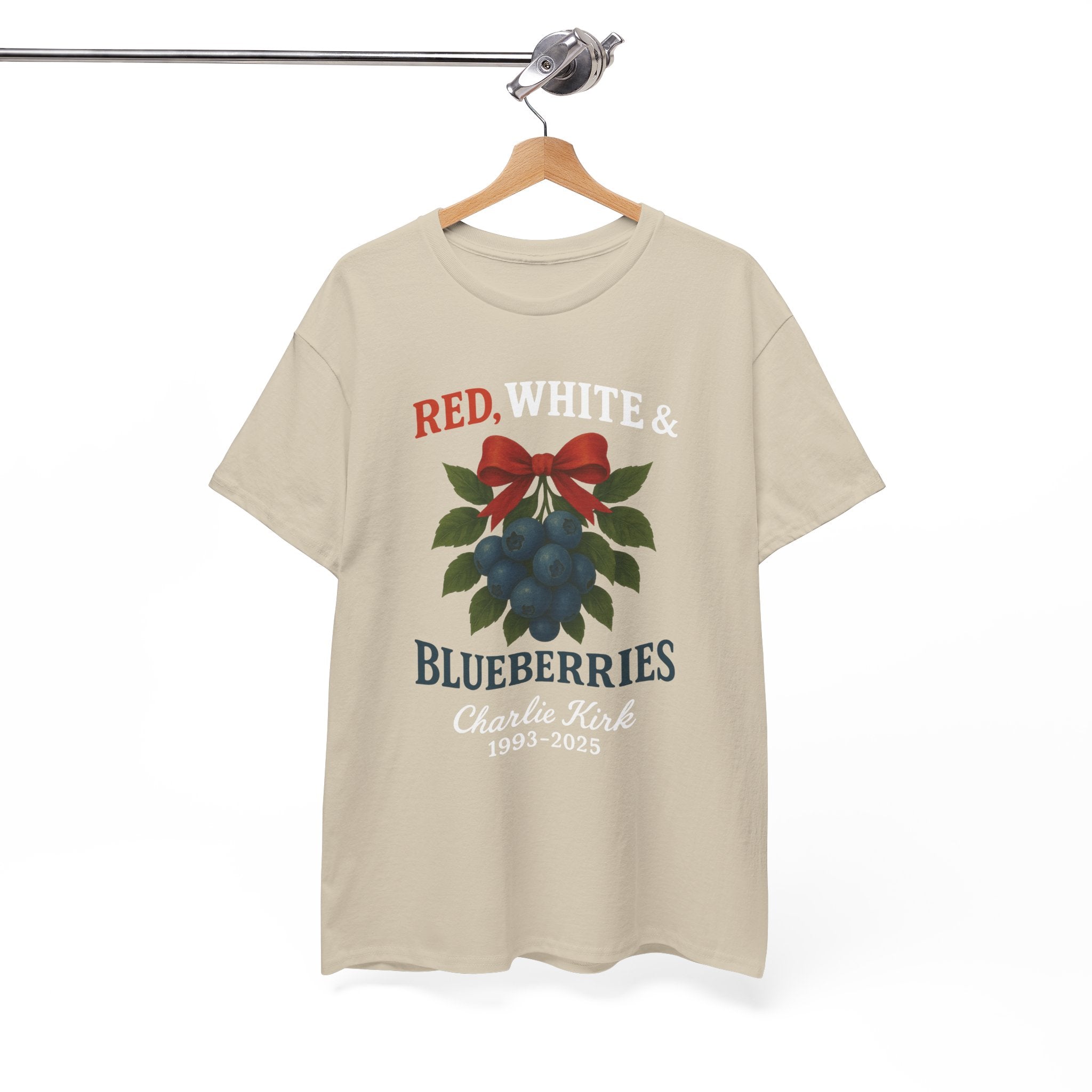 Red, White & Blueberries T-Shirt — Patriotic Blueberry Graphic Unisex Cotton Tee