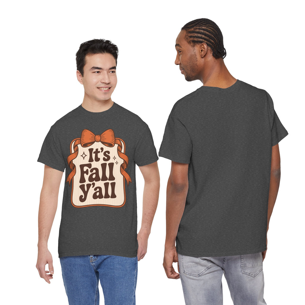 It’s Fall Y’all Autumn Ribbon Unisex Cotton Tee