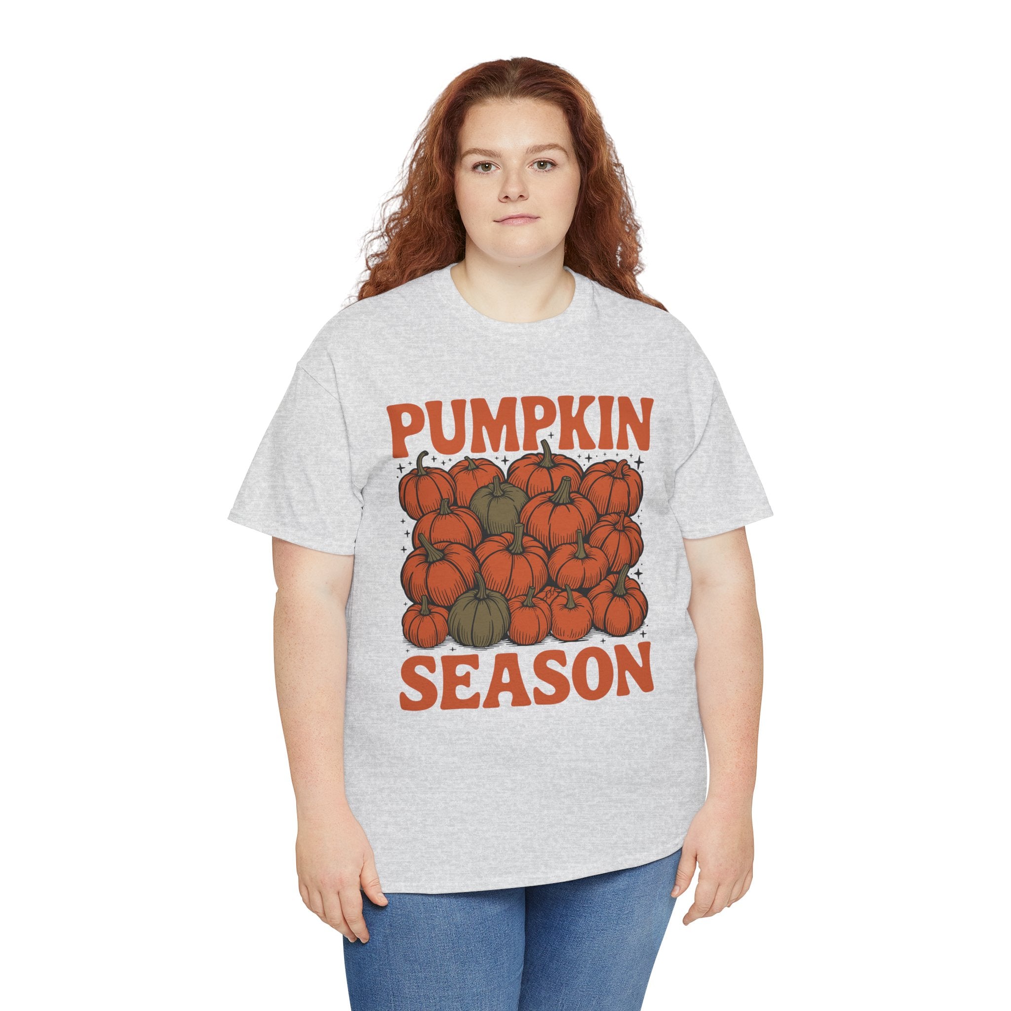 Pumpkin Season Tee — Fall Pumpkin Pile Unisex Cotton Tee