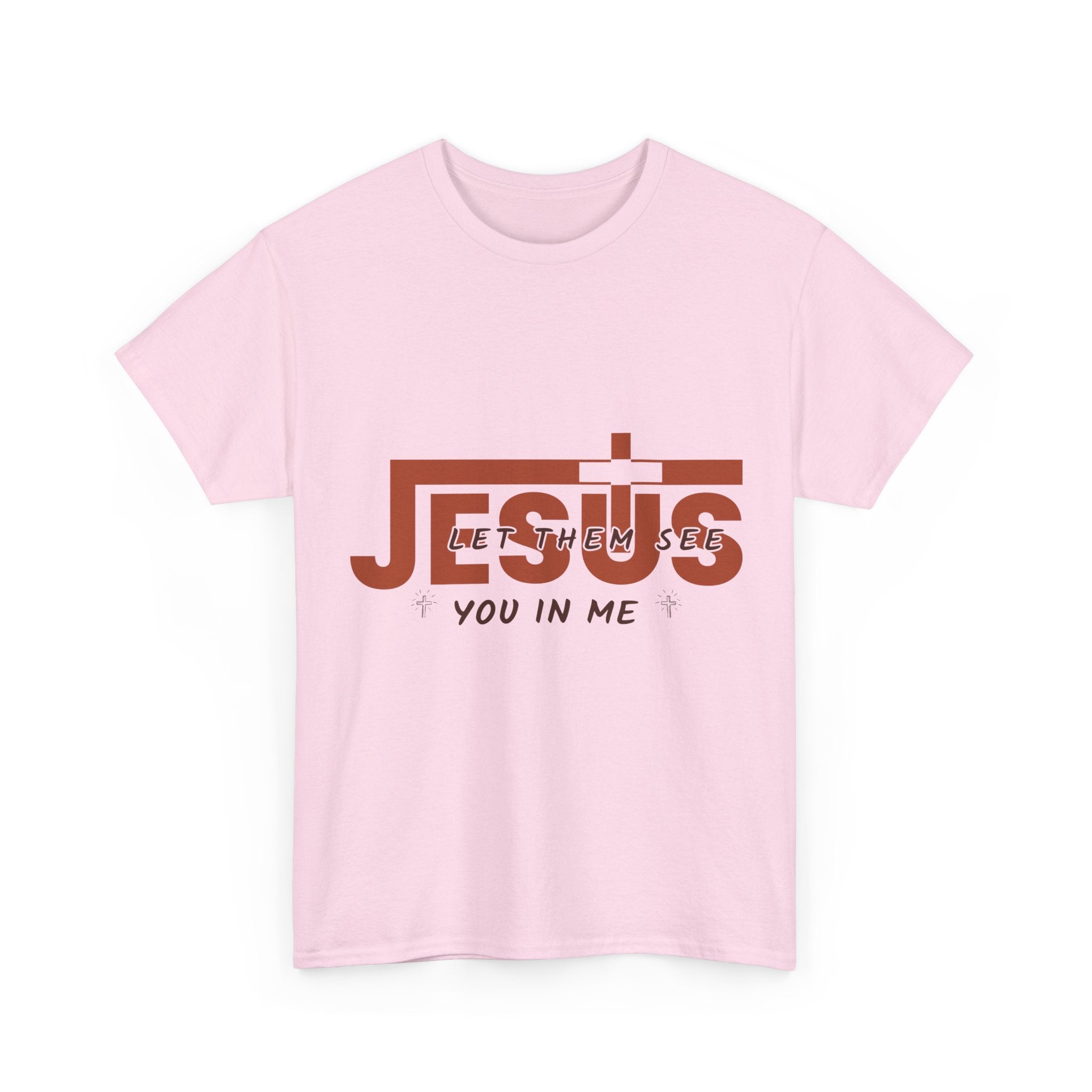 Jesus, Let Them See You in Me T-Shirt — Minimalist Christian Cross Unisex Cotton Tee