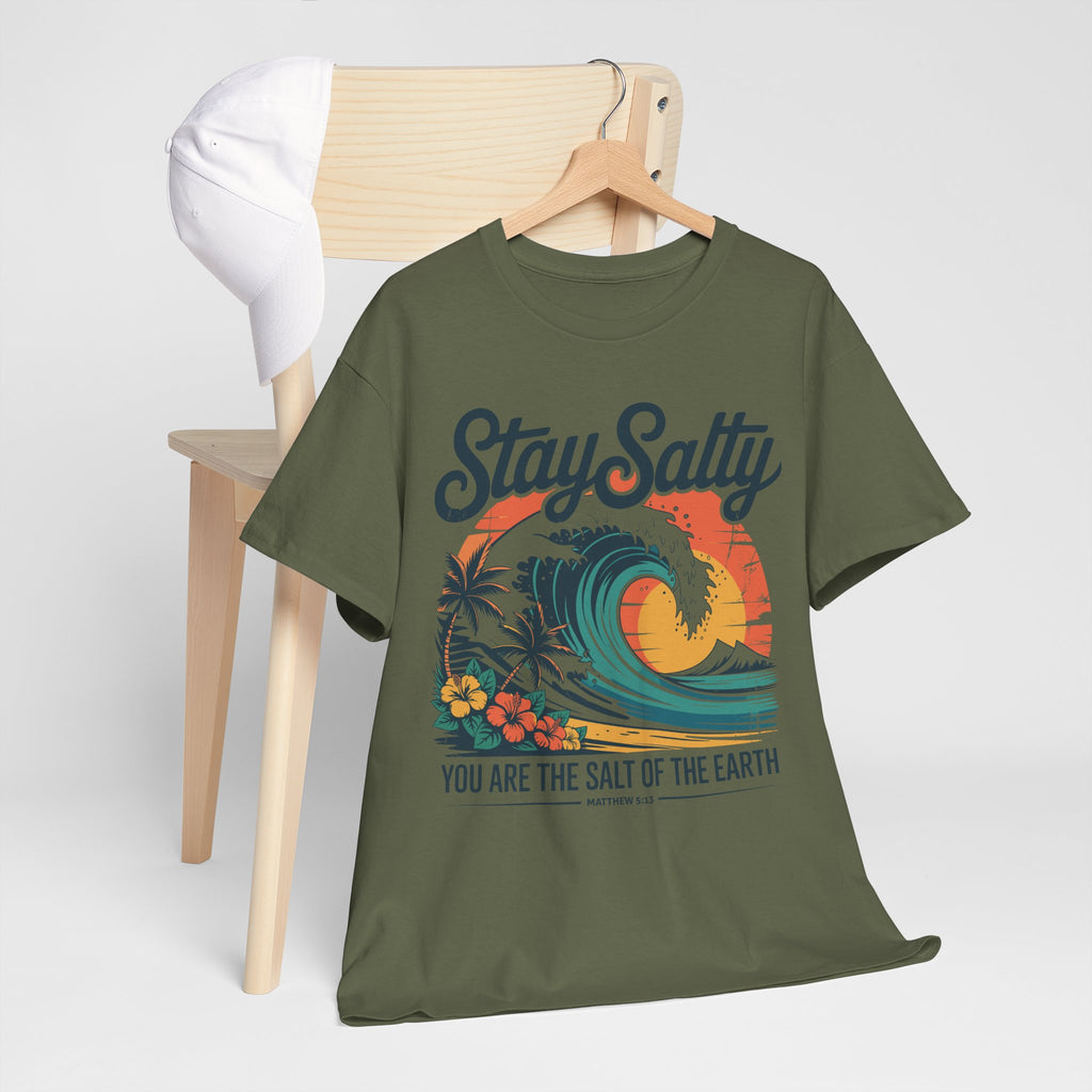 Stay Salty Beach Tee — "You are the salt of the earth (Matthew 5:13)"Unisex Cotton Tee