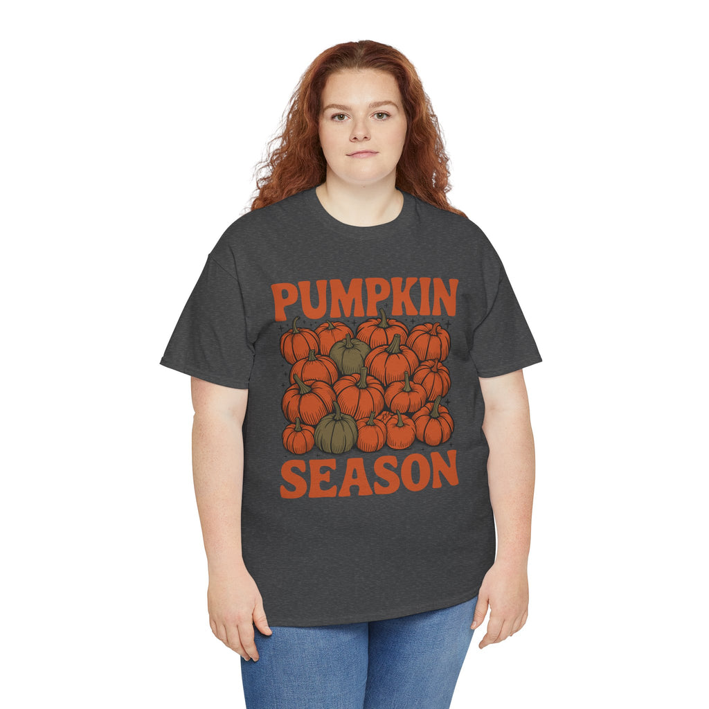 Pumpkin Season Tee — Fall Pumpkin Pile Unisex Cotton Tee