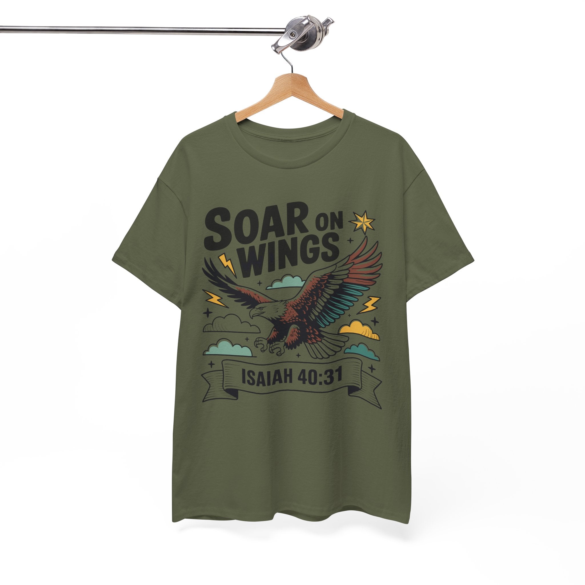 Isaiah 40:31 "Soar on Wings" Eagle Unisex Cotton T-Shirt