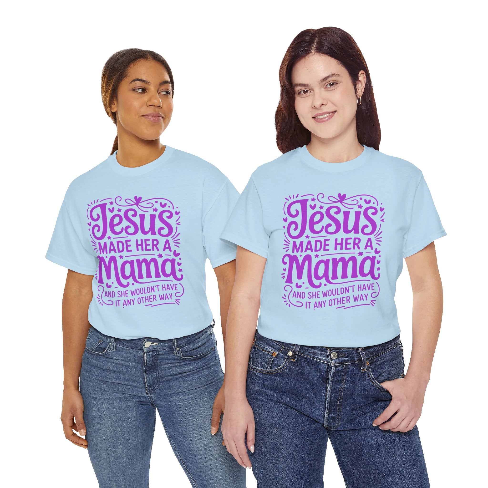 Jesus Made Her a Mama — Christian MamaUnisex Cotton T-Shirt