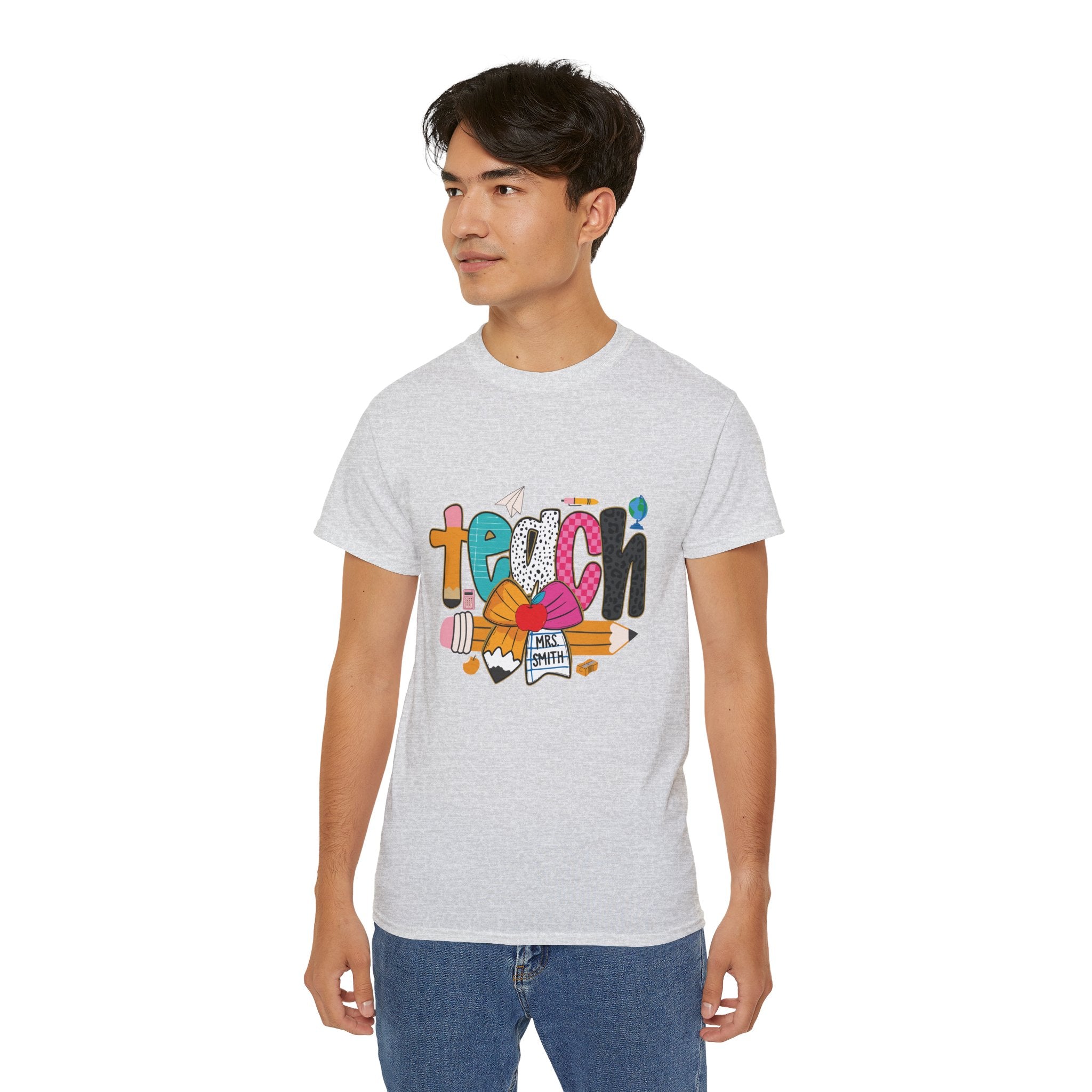 Colorful Teach Graphic Tee for Educators