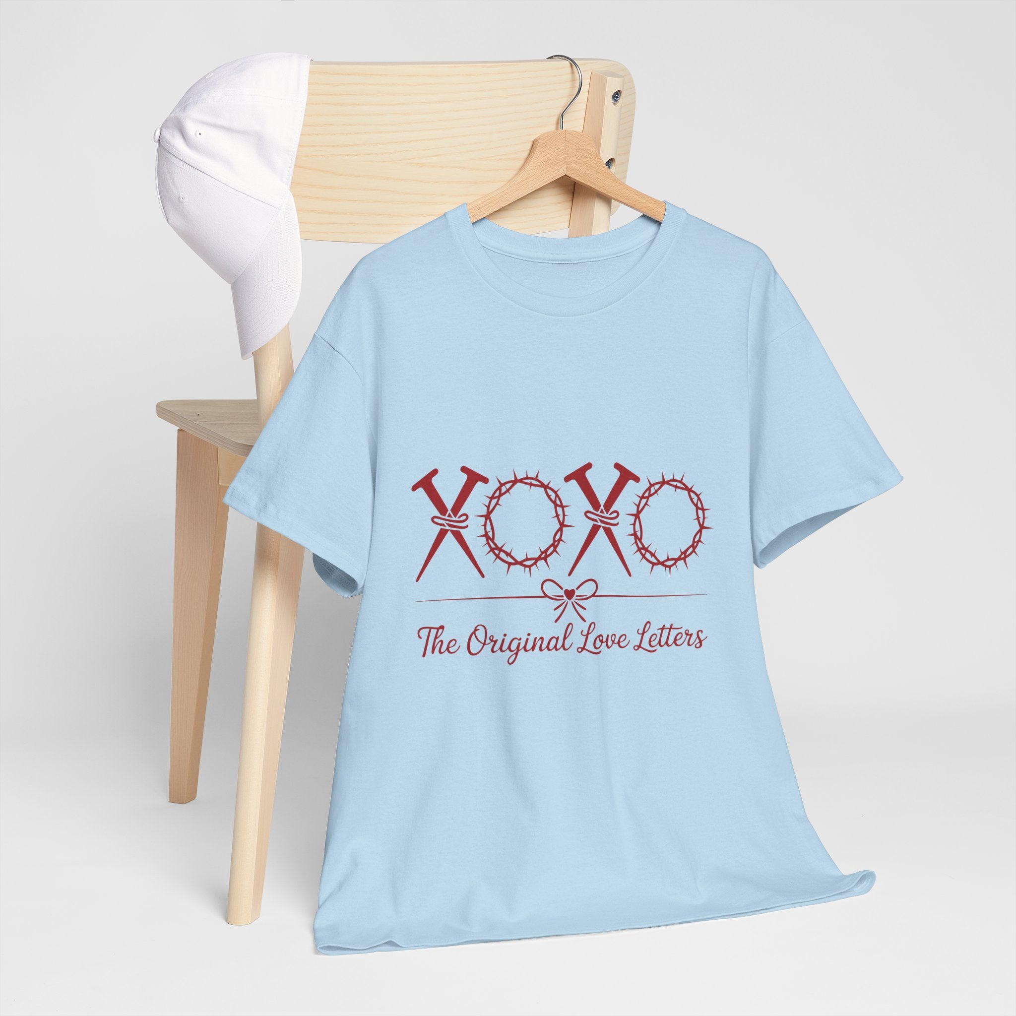 Christian Valentine Tee — “XOXO” Nails & Thorn Crowns, “The Original Love Letters”... Unisex Cotton Tee