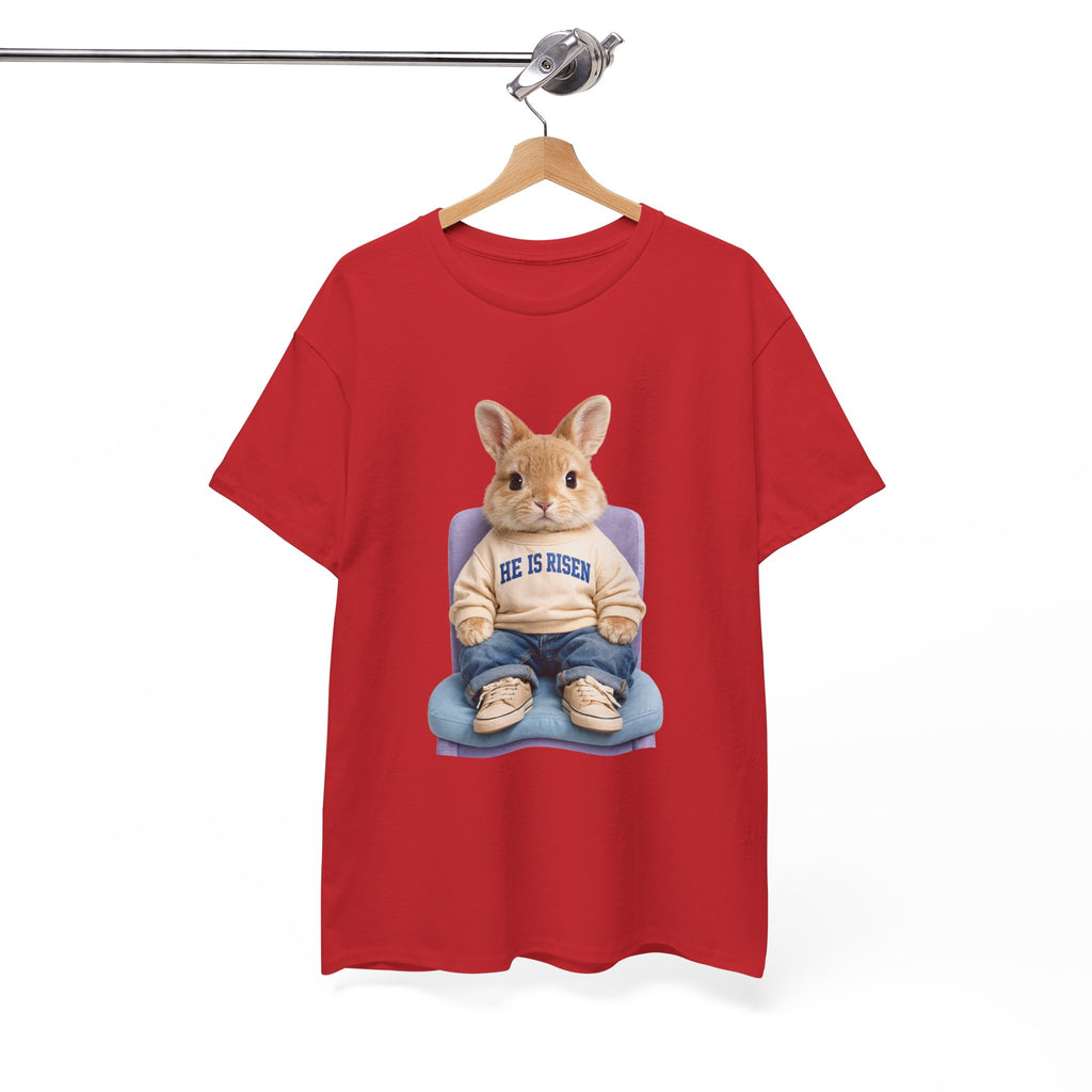 Easter 'He Is Risen' Bunny Unisex Cotton Tee