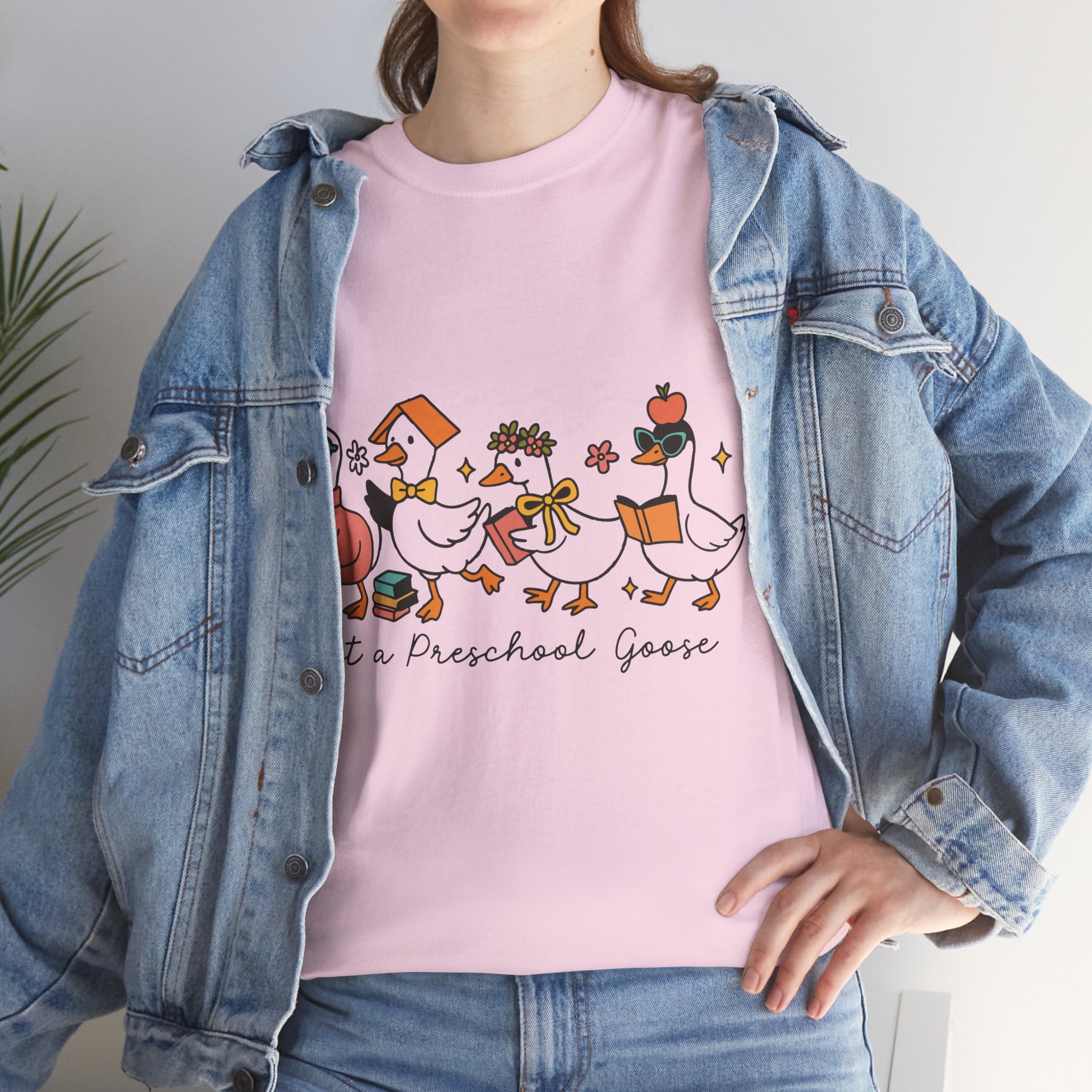 "Just A Preschool Goose" Unisex Cotton Tee