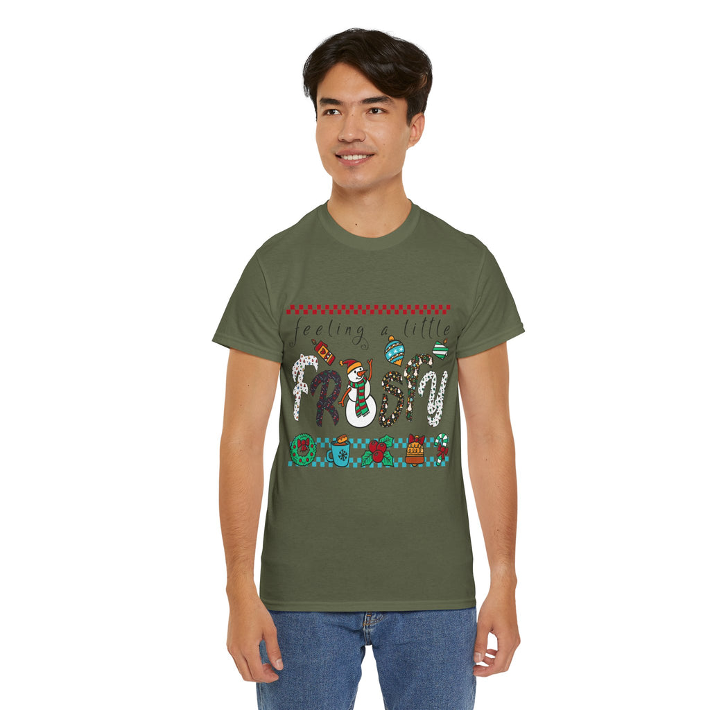 Christmas Frosty Unisex Cotton Tee