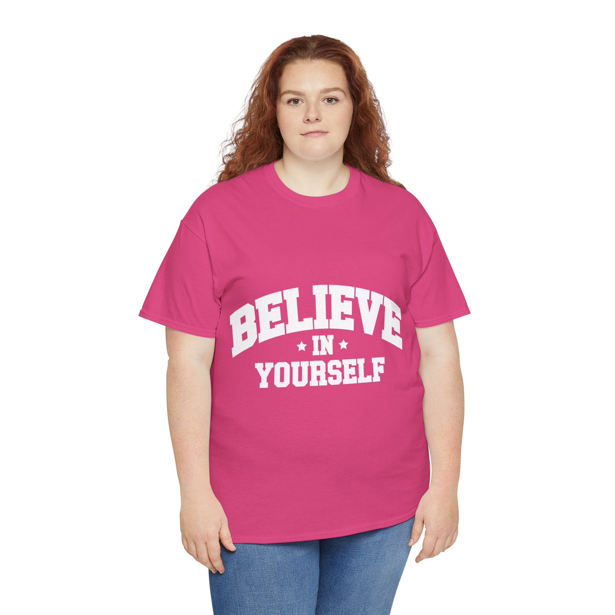 Believe in Yourself Varsity Unisex Cotton Tee