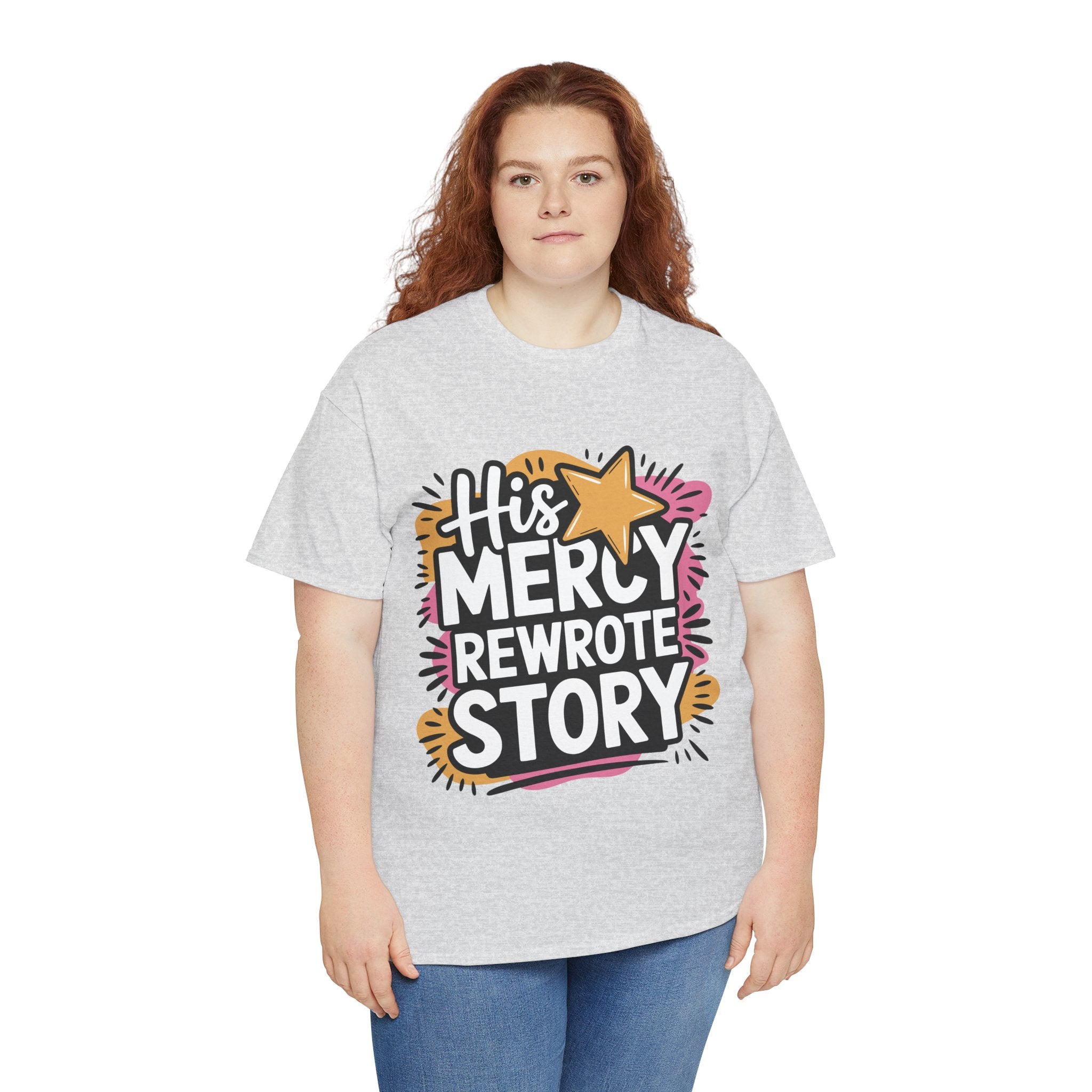 His Mercy Rewrote My Story Tee — Retro Christian Graphic T-Shirt