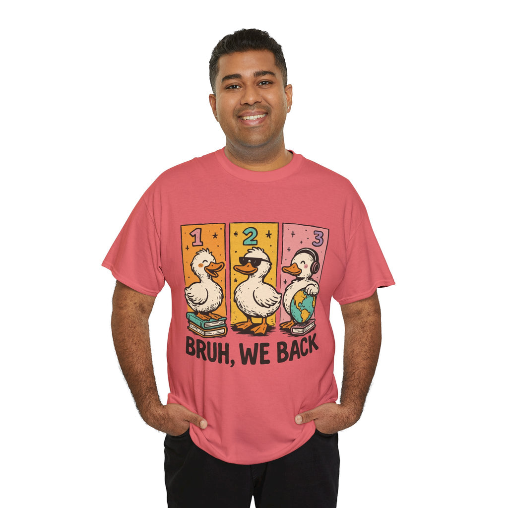 "BRUH WE BACK" Funny Animal Graphic Tee,