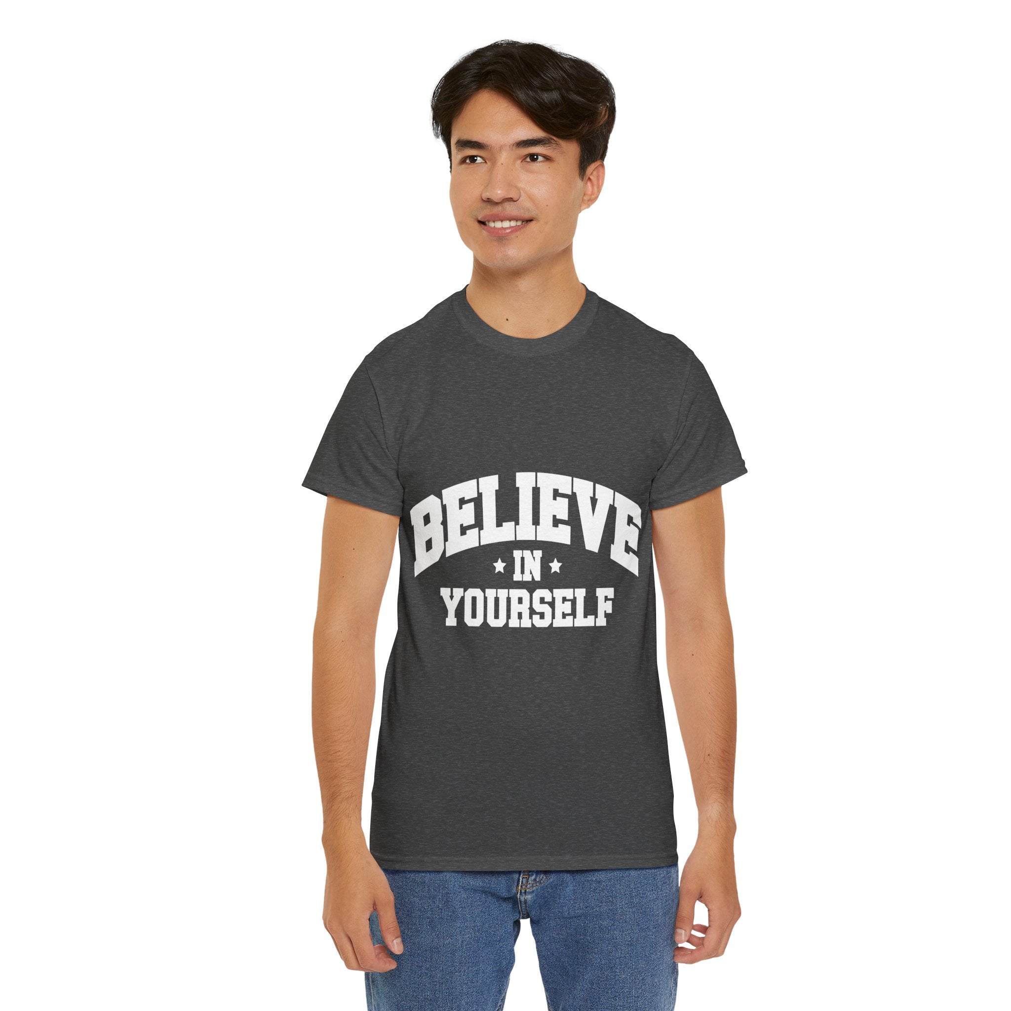 Believe in Yourself Varsity Unisex Cotton Tee