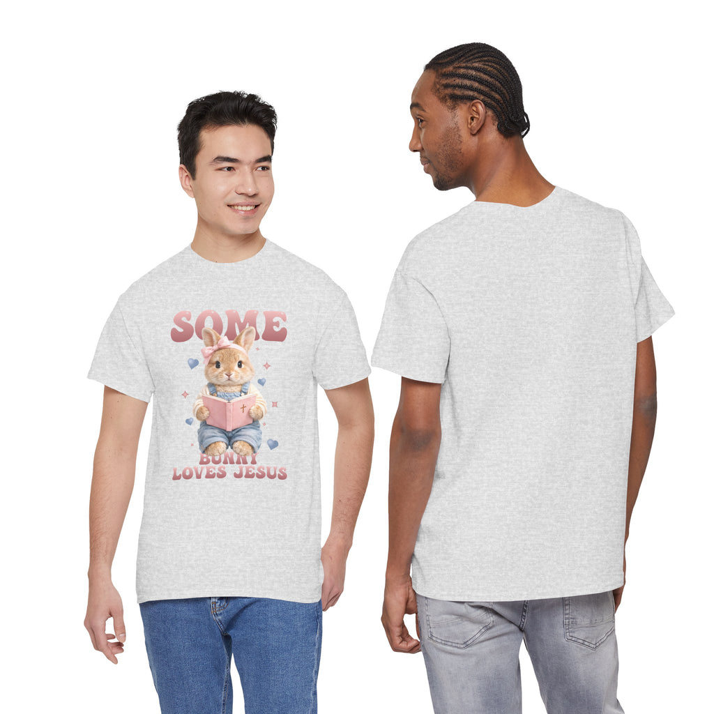 Some Bunny Loves Jesus Bunny Bible Unisex Cotton Tee