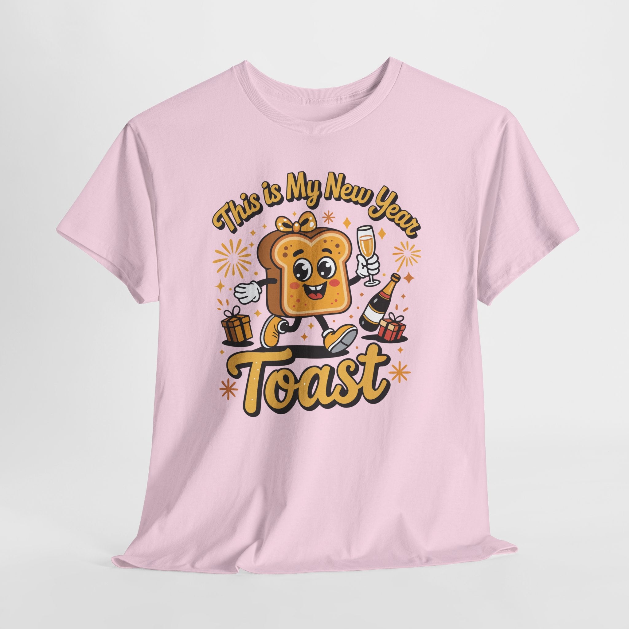 New Year Toast T-Shirt — "This Is My New Year Toast" Champagne & Fireworks Unisex Cotton Tee