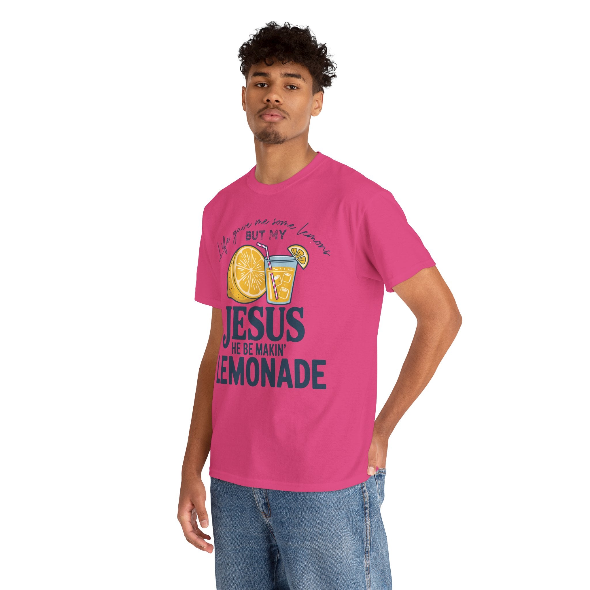 Christian Lemonade T-Shirt — “Life Gave Me Some Lemons but My Jesus He Be Makin’ Lemonade”Unisex Cotton Tee
